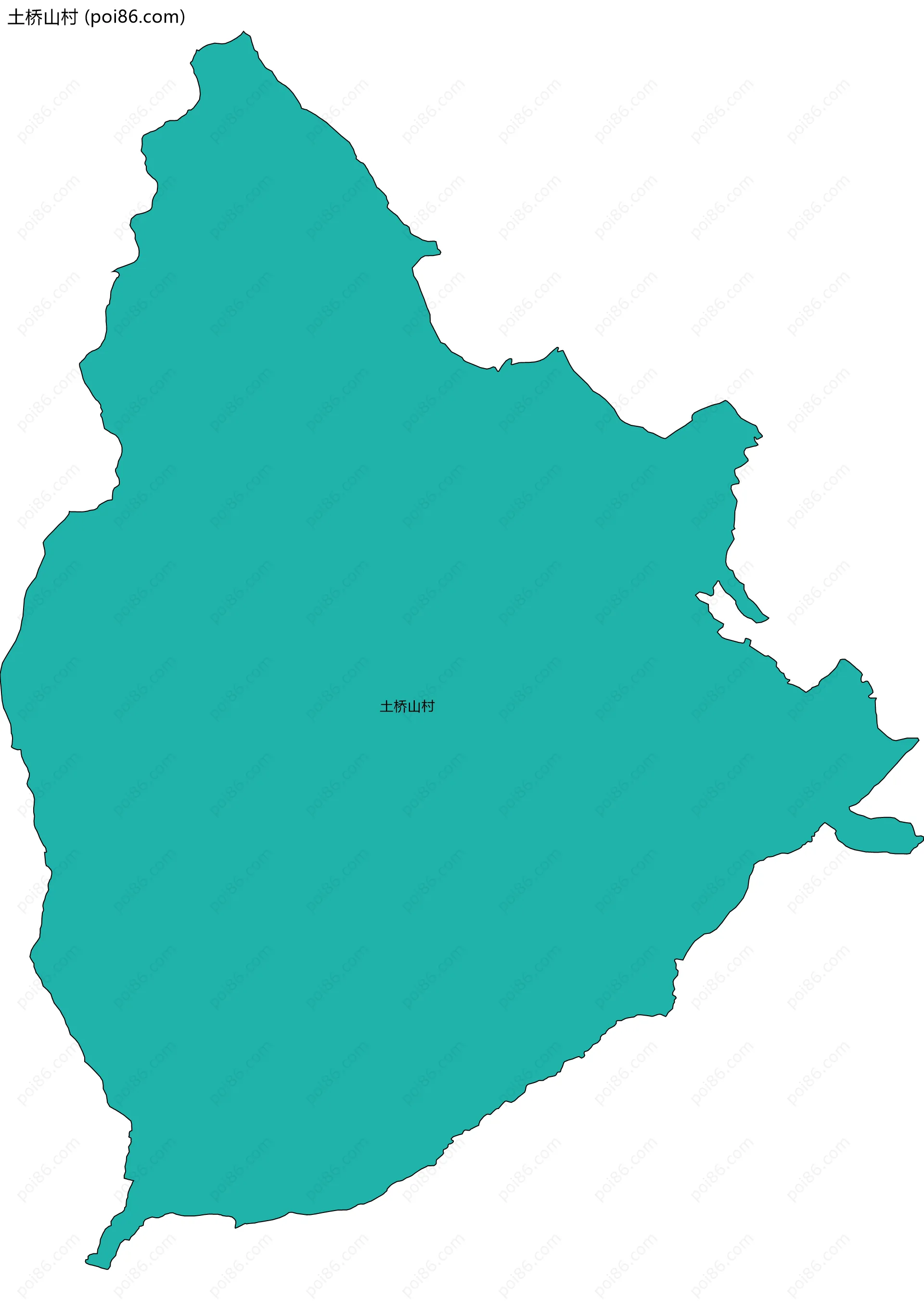 土桥山村边界地图