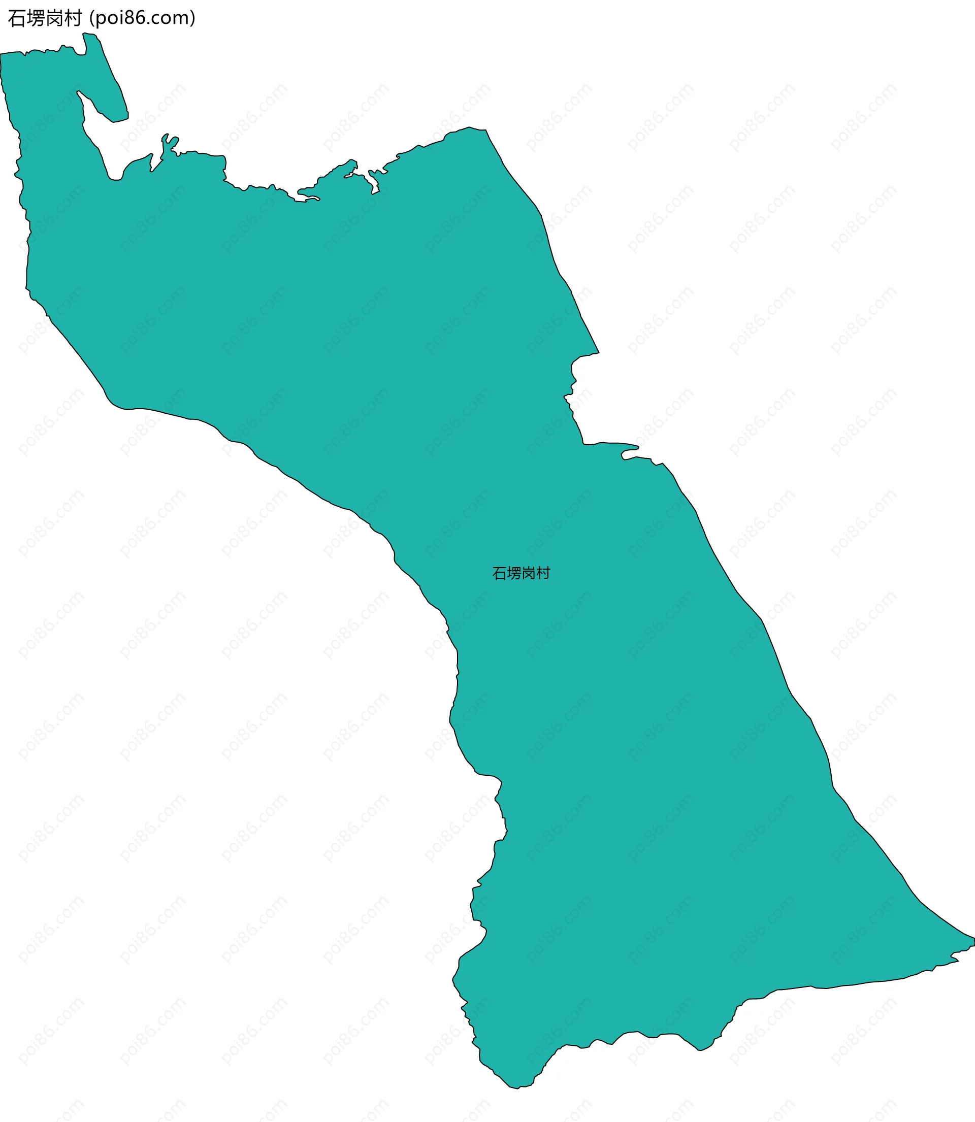 石塄岗村边界地图