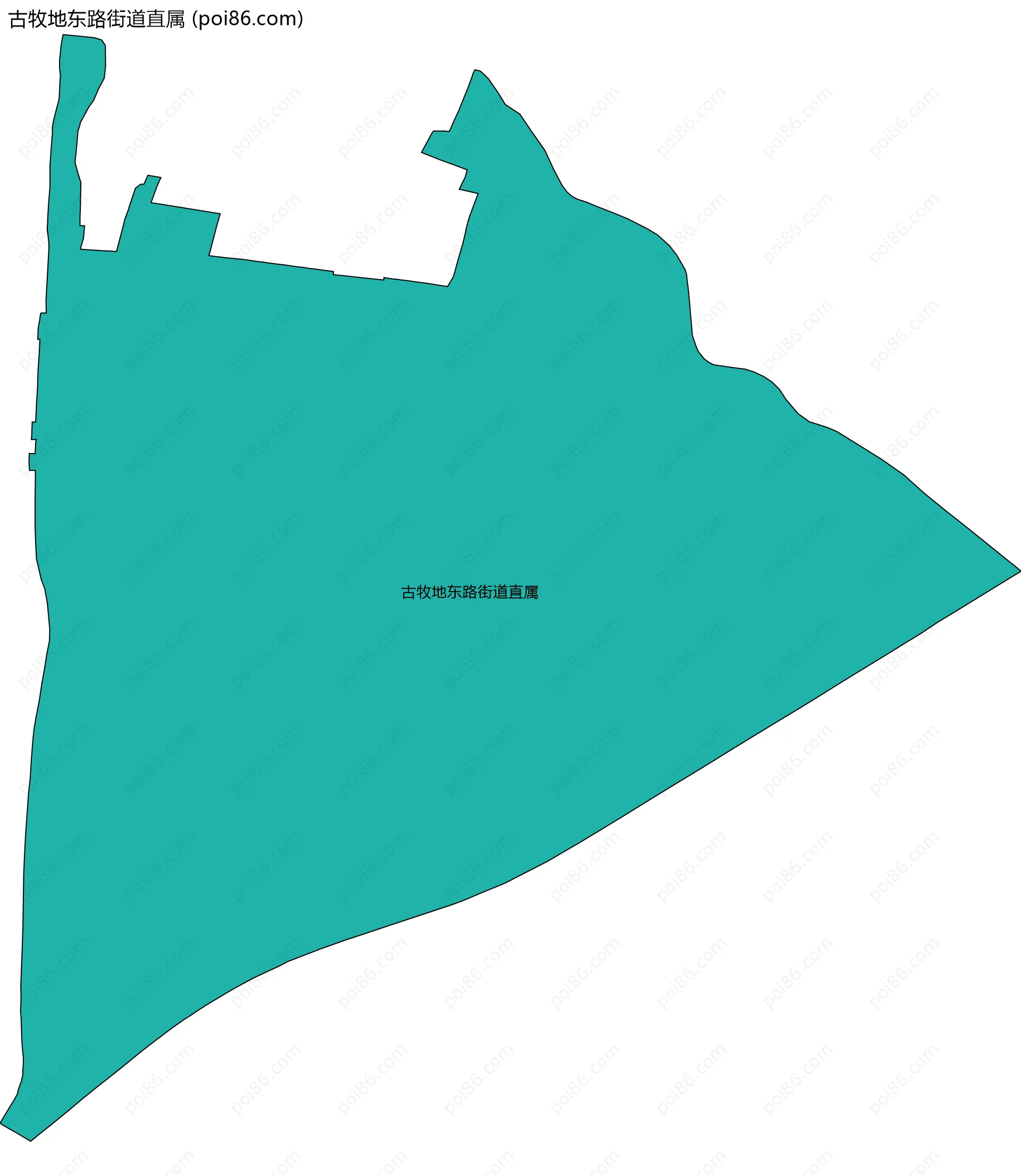 古牧地东路街道直属边界地图