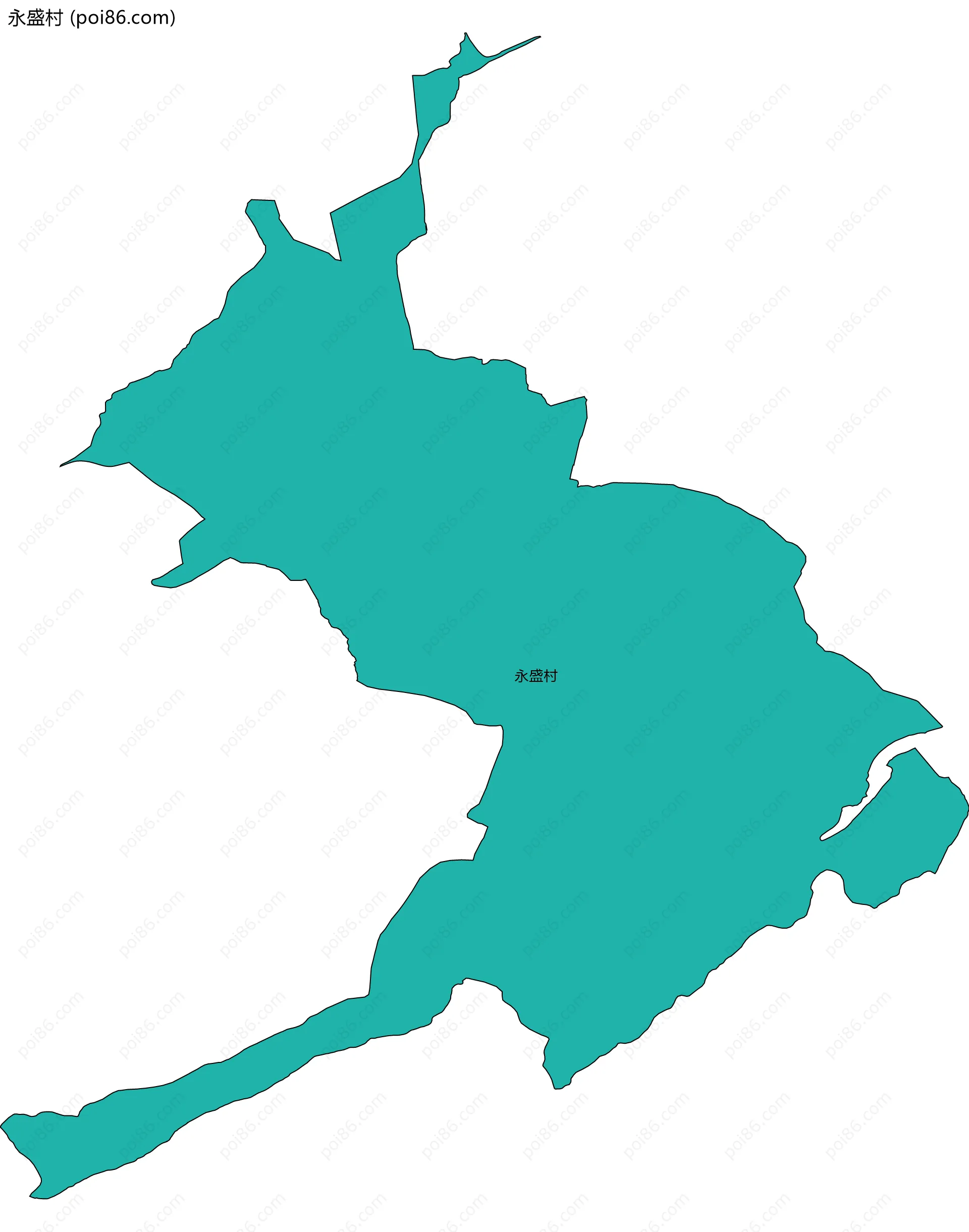 永盛村边界地图