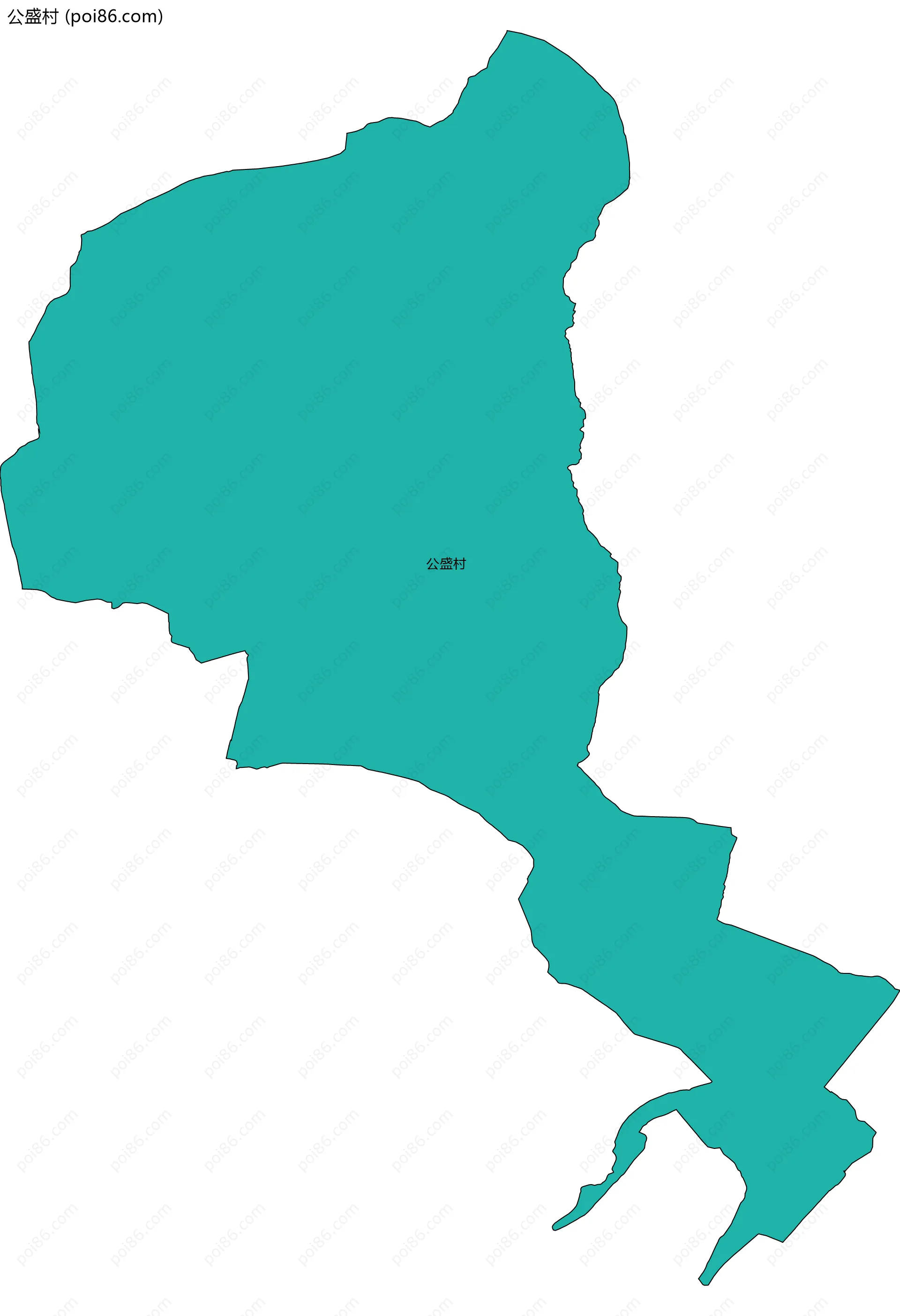 公盛村边界地图