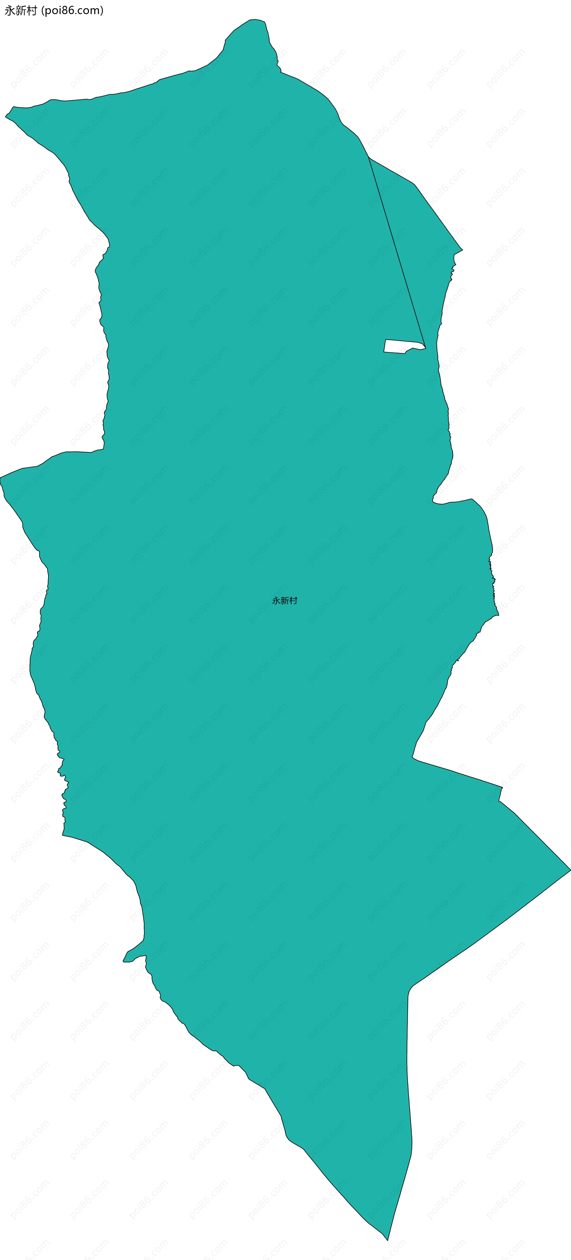 永新村边界地图