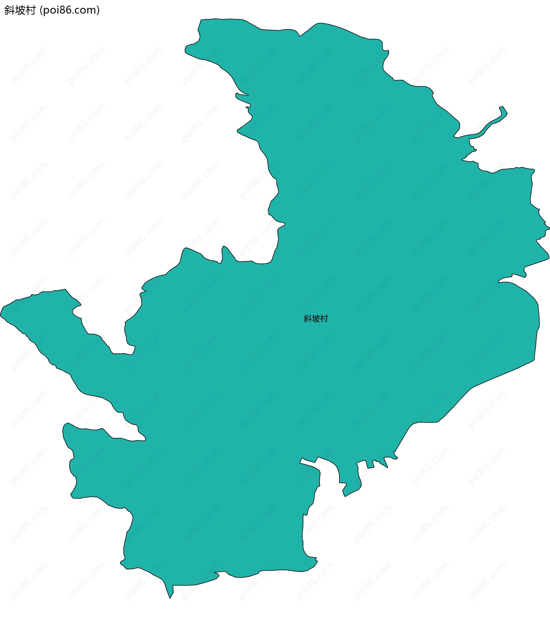 斜坡村边界地图