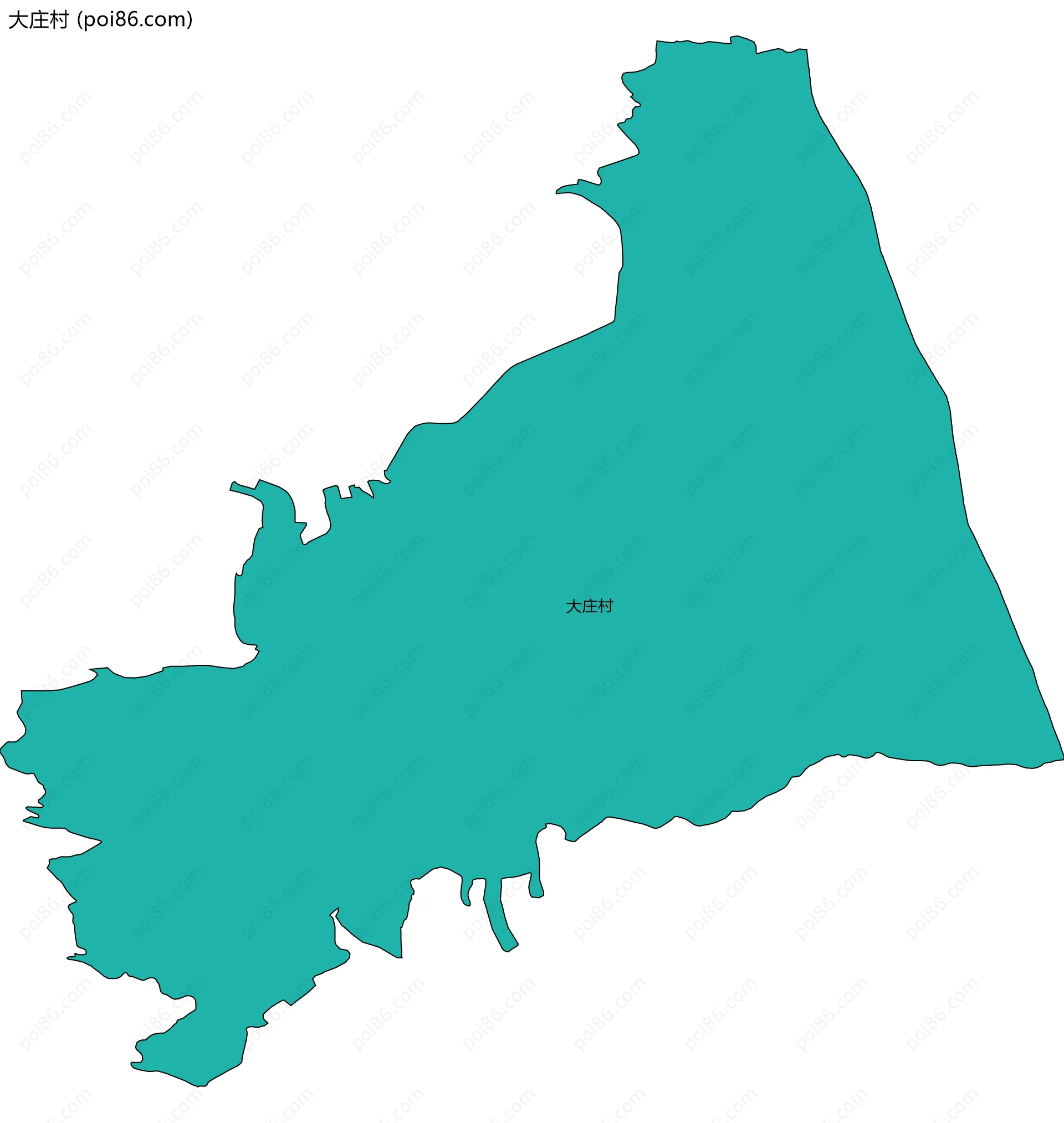 大庄村边界地图