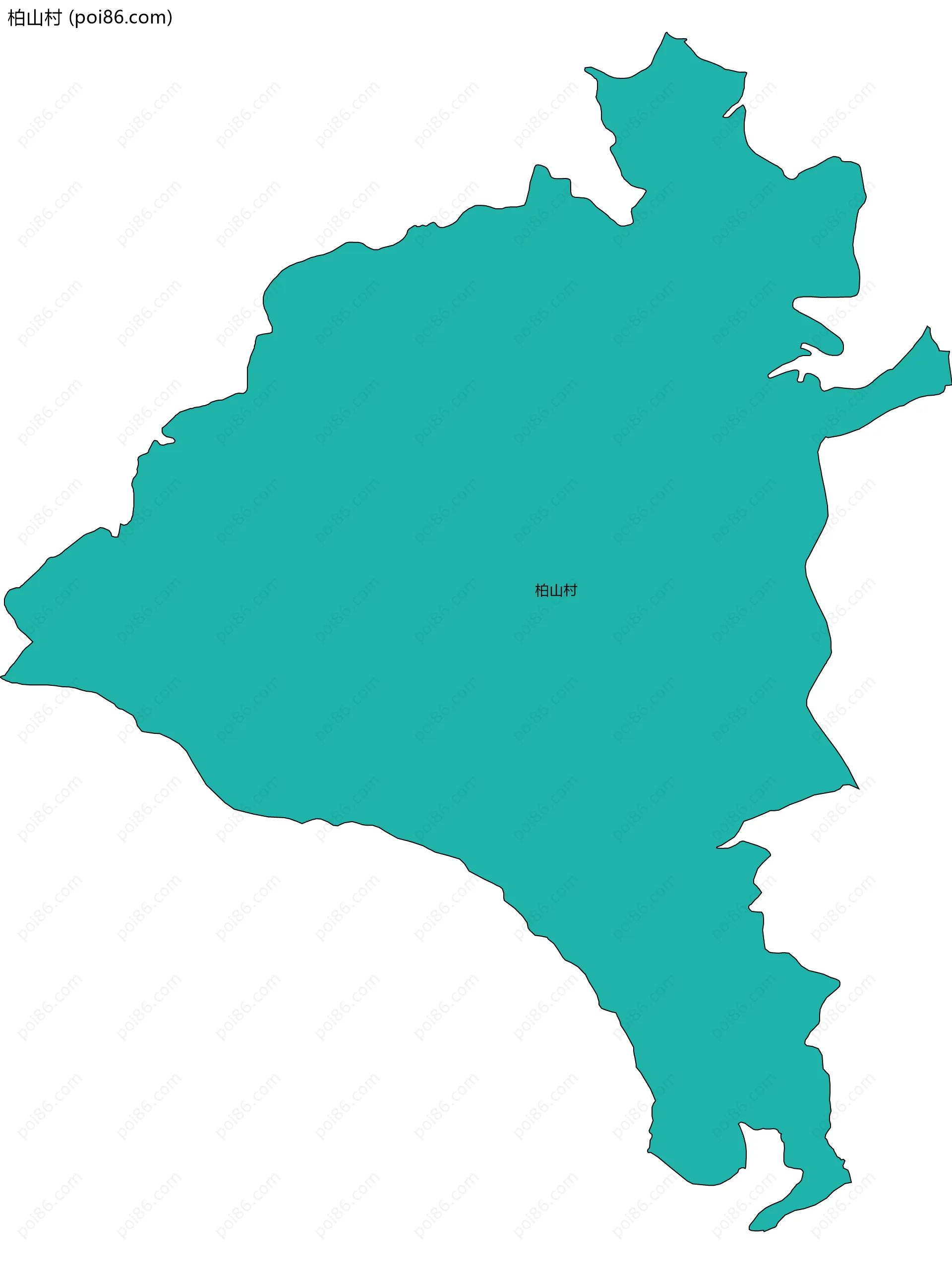 柏山村边界地图