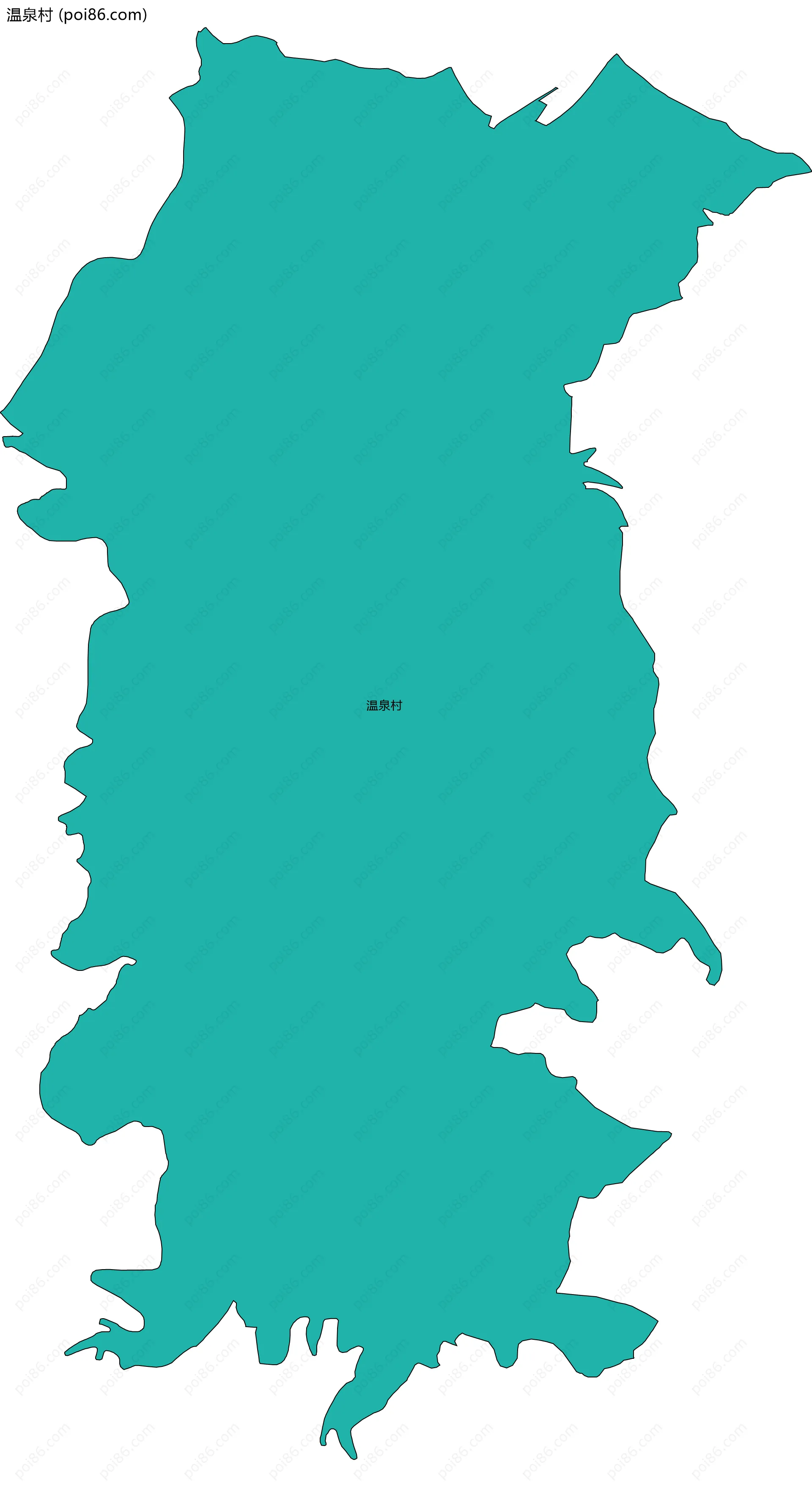 温泉村边界地图