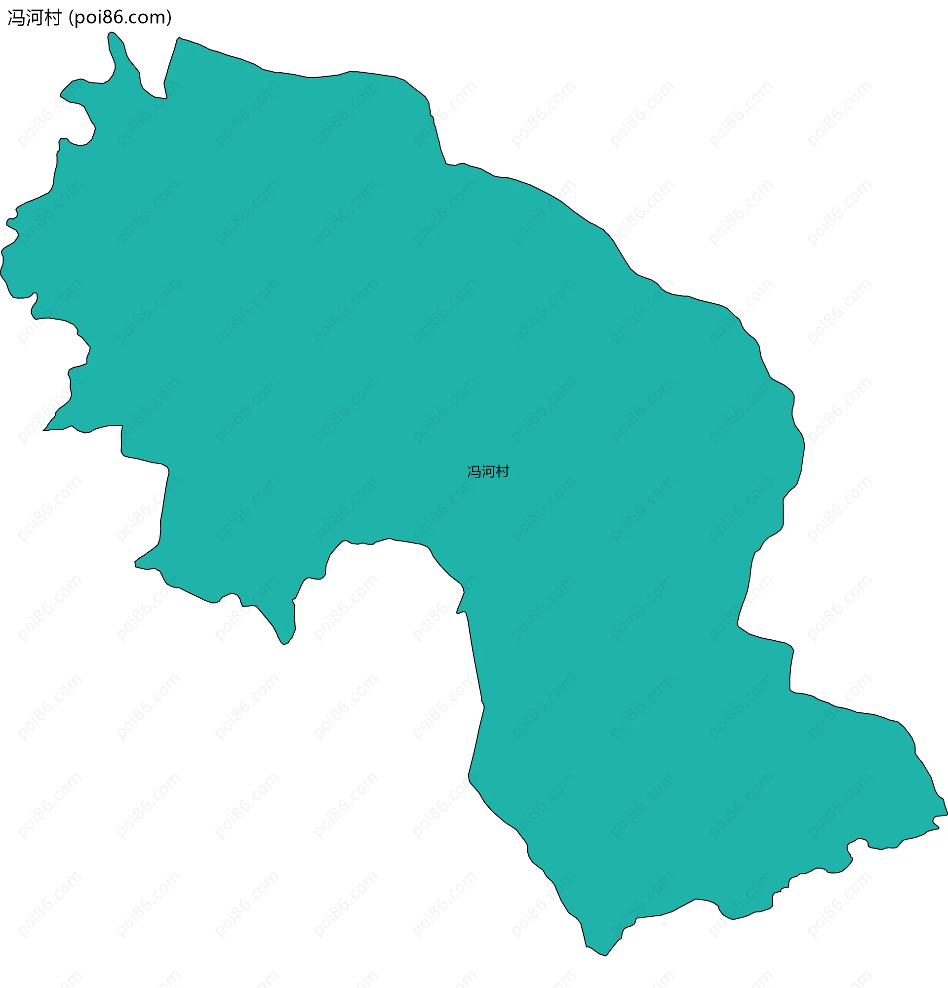 冯河村边界地图