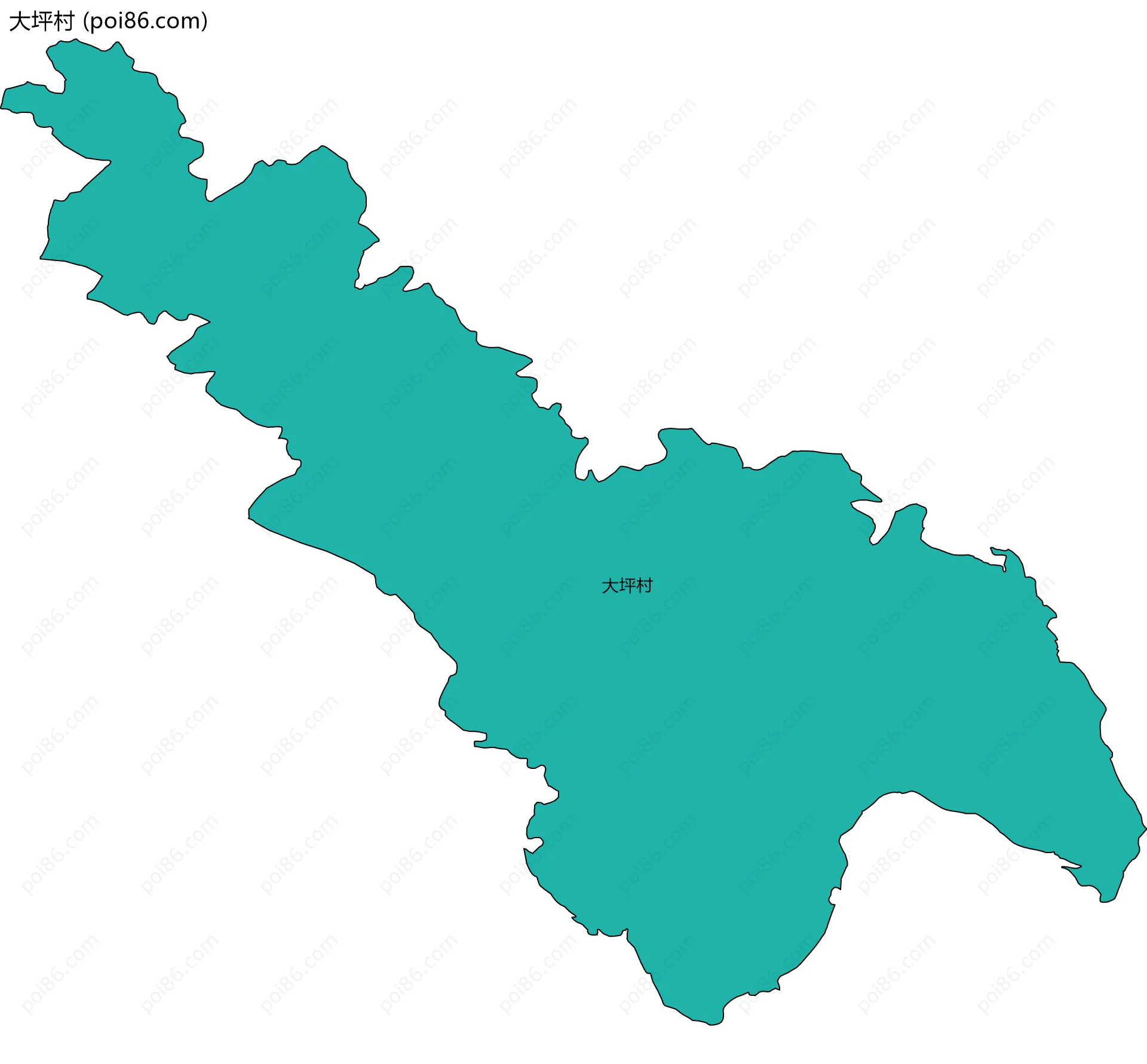 大坪村边界地图