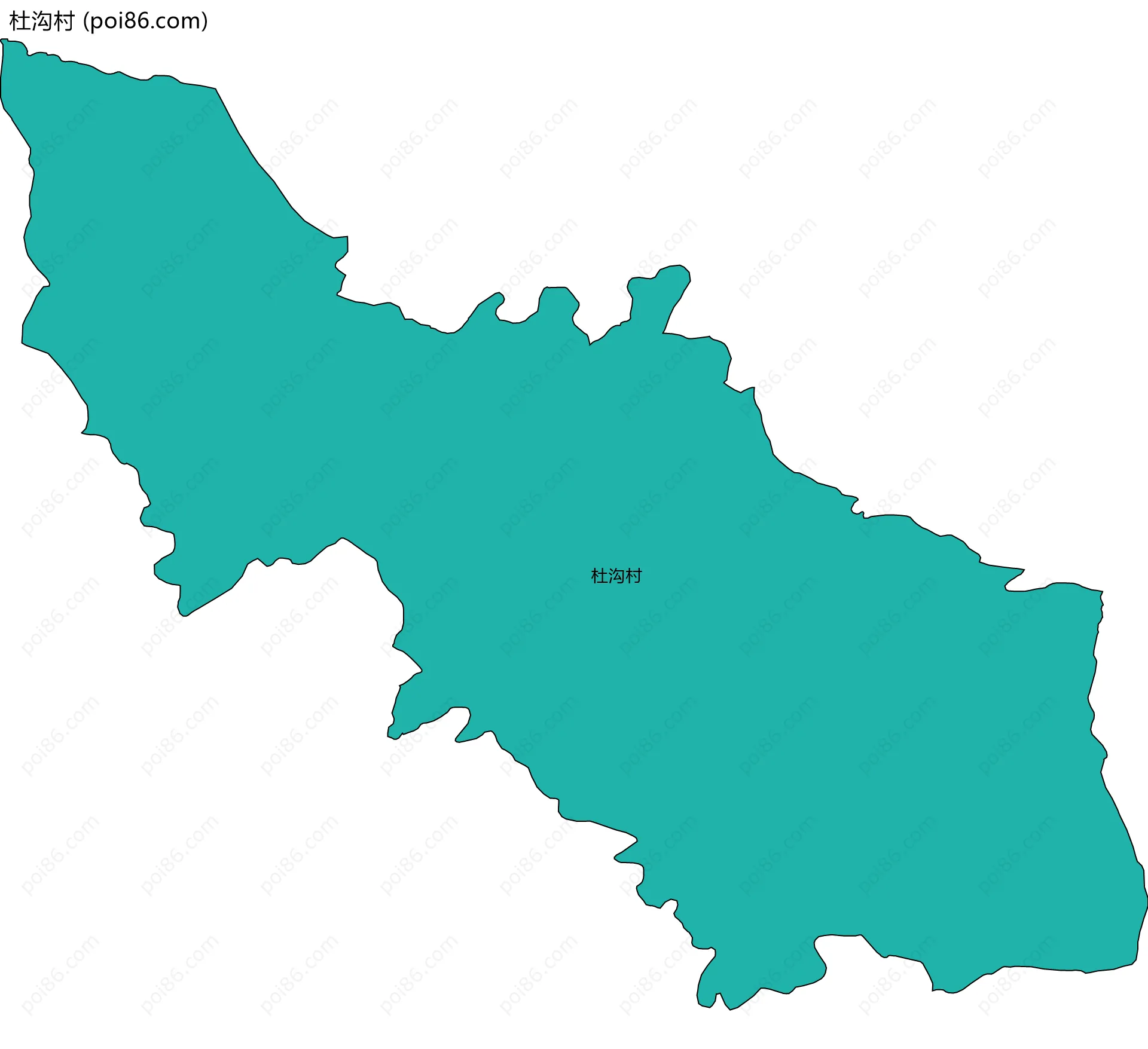 杜沟村边界地图