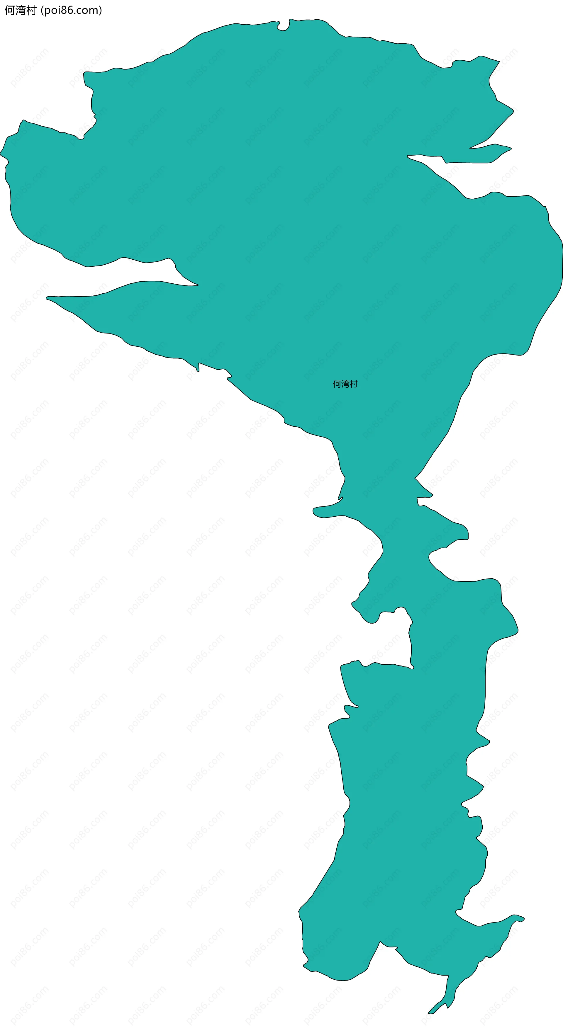 何湾村边界地图