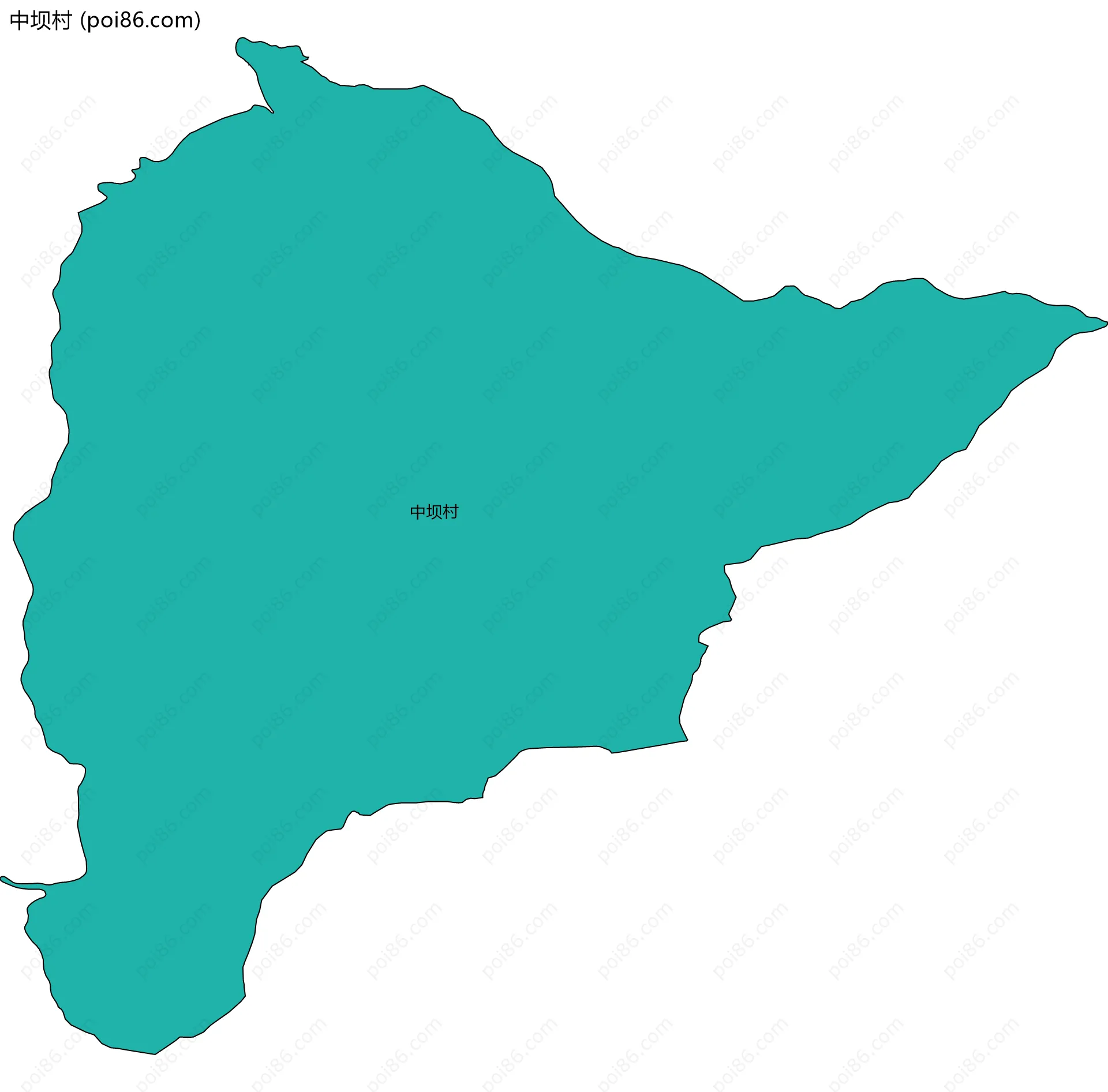 中坝村边界地图