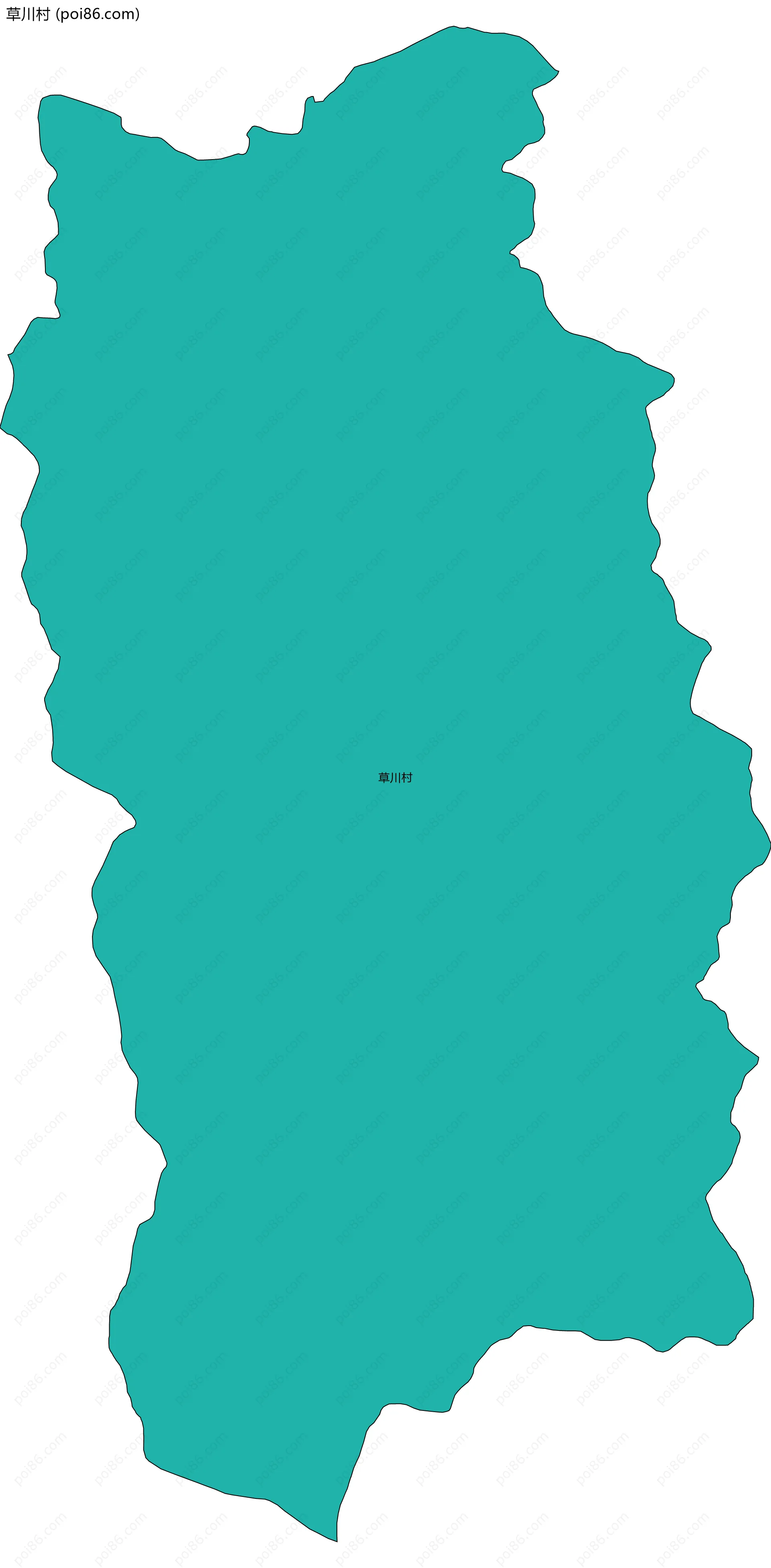 草川村边界地图