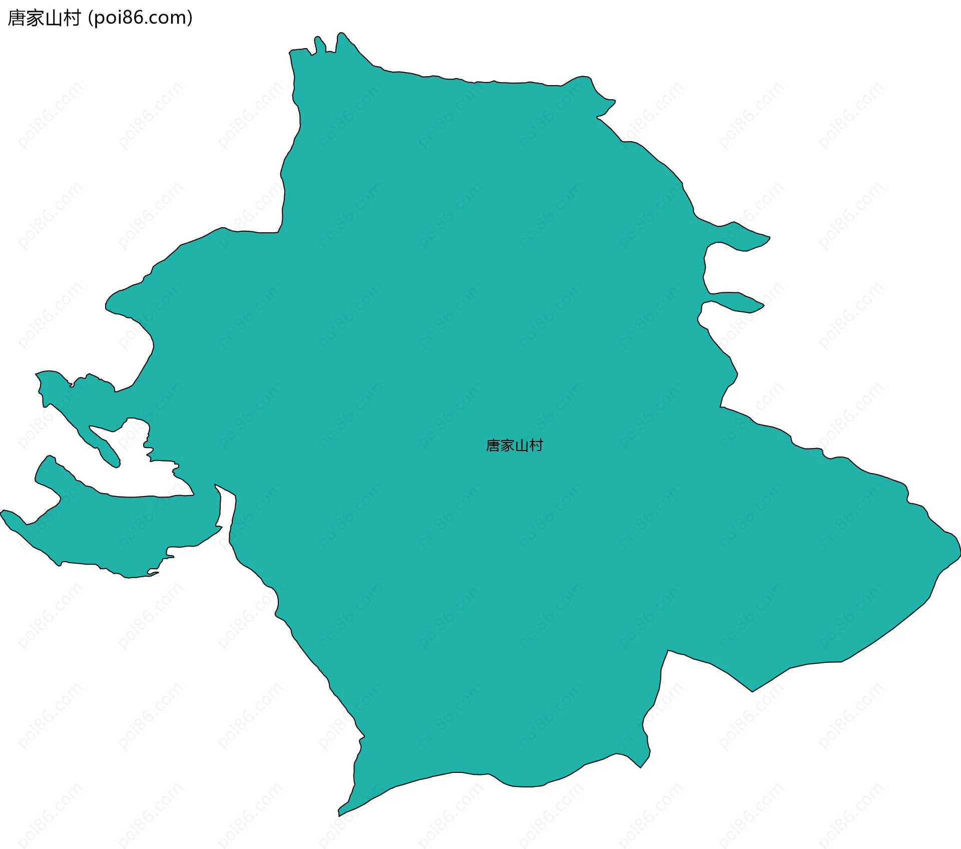 唐家山村边界地图