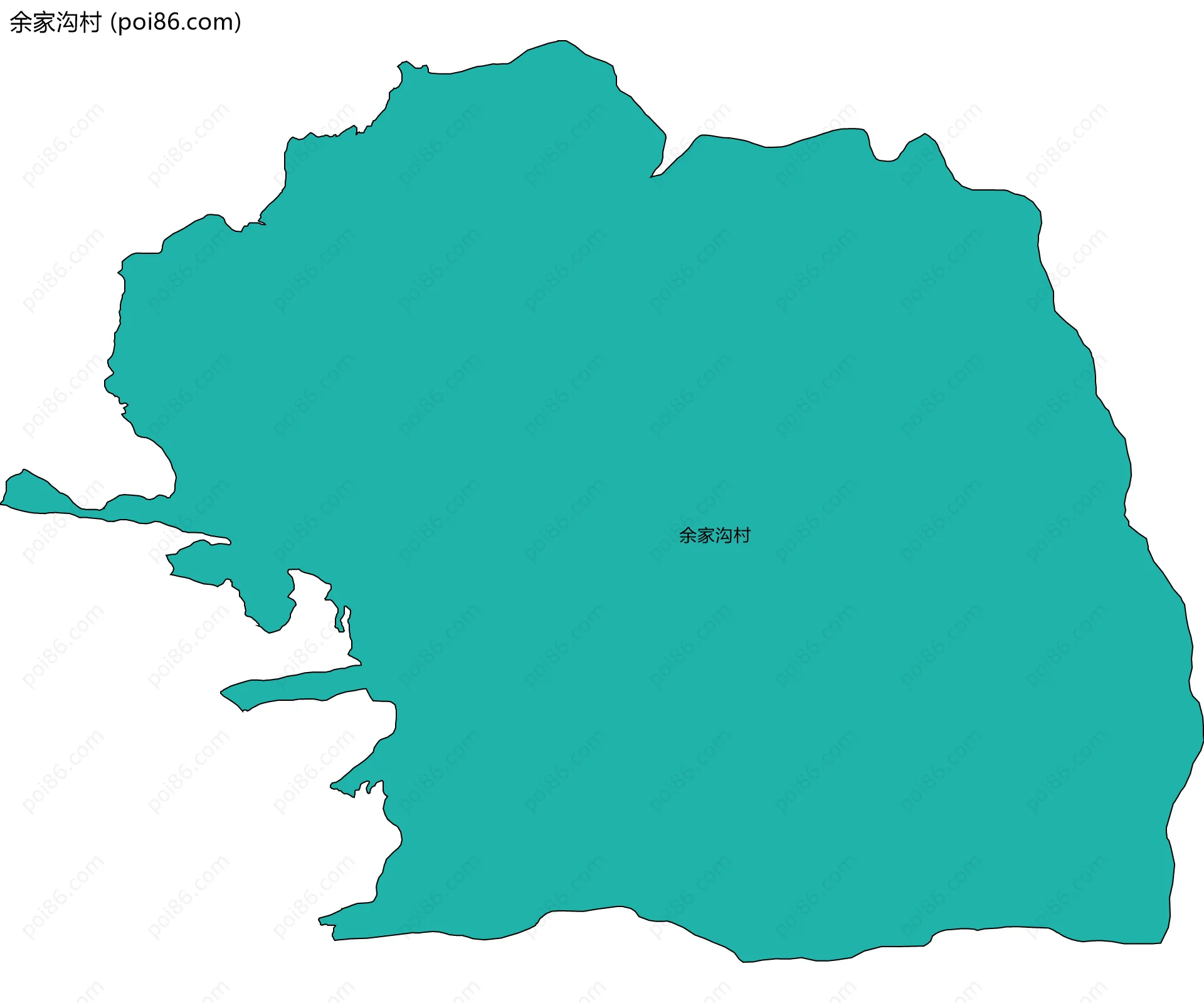 余家沟村边界地图