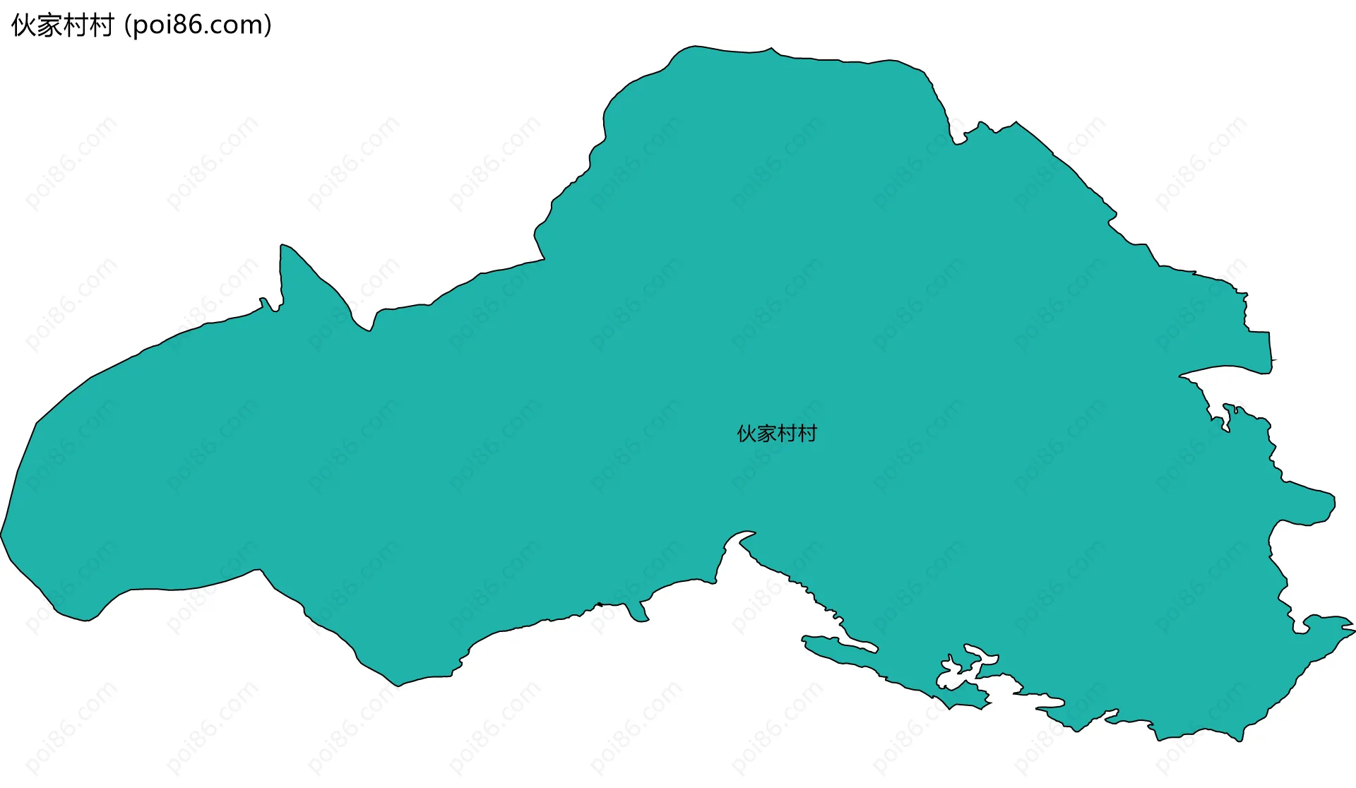 伙家村村边界地图