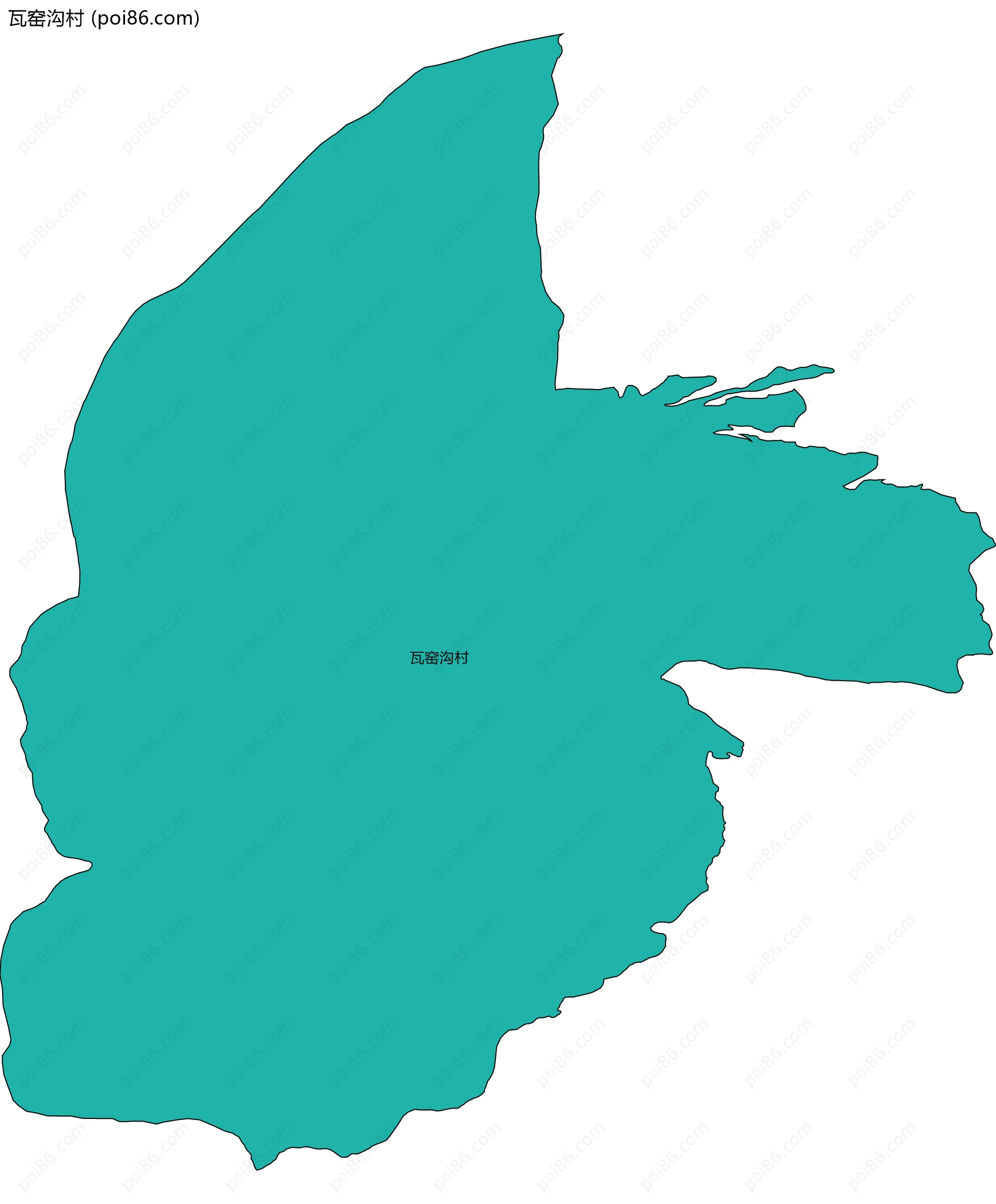 瓦窑沟村边界地图