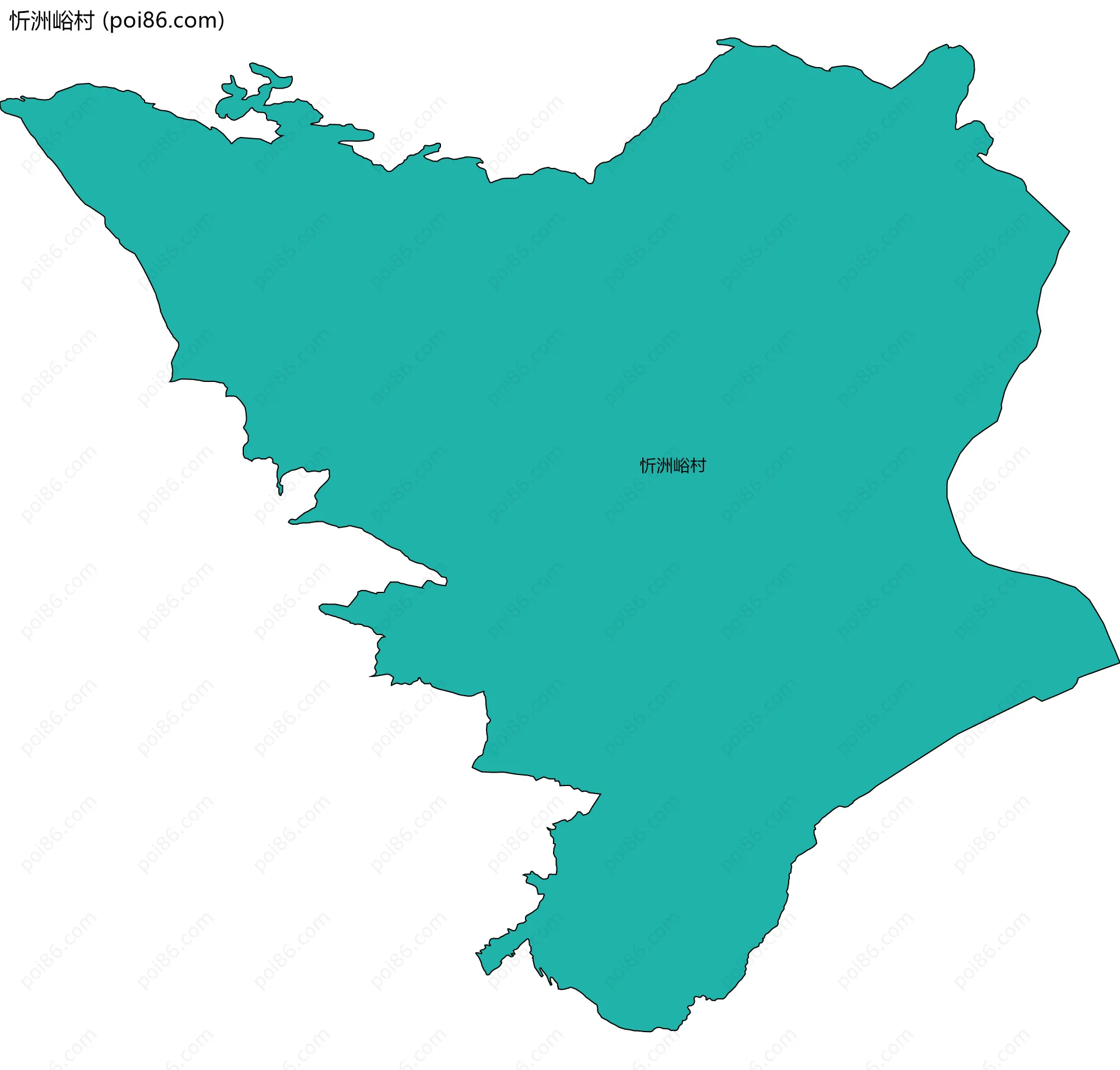 忻洲峪村边界地图