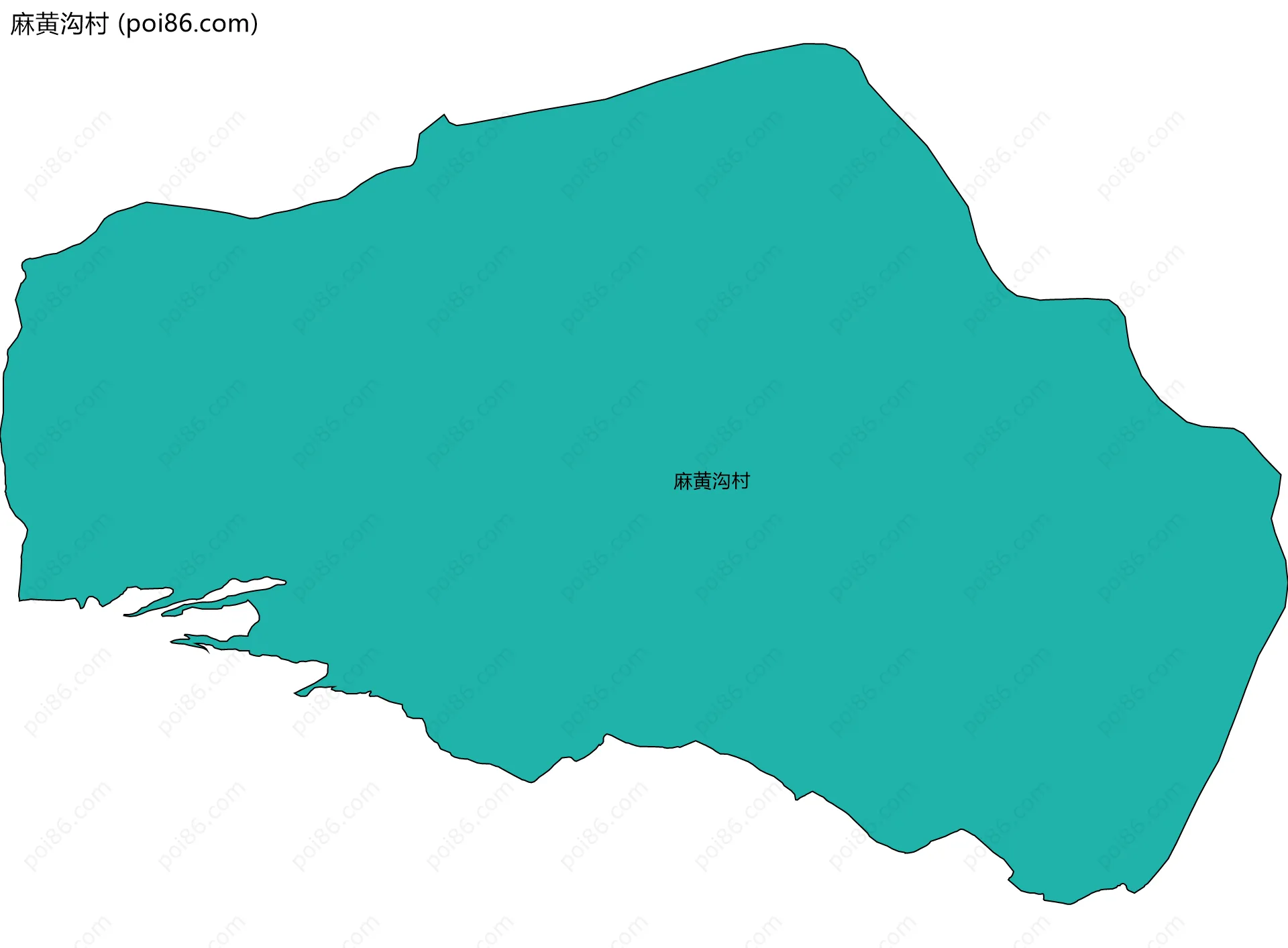 麻黄沟村边界地图