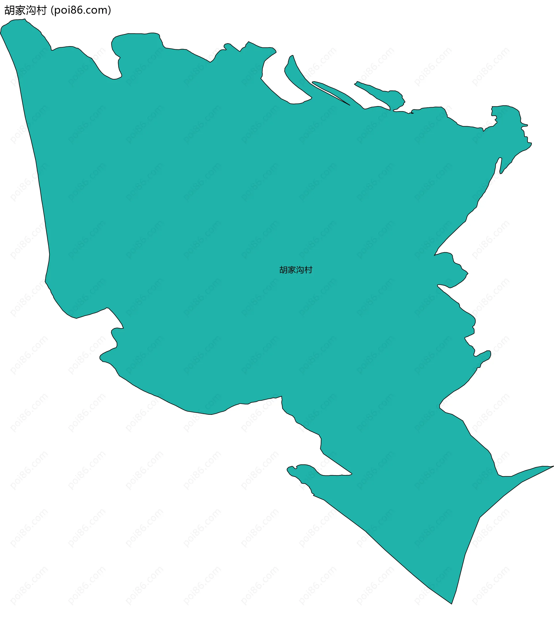 胡家沟村边界地图