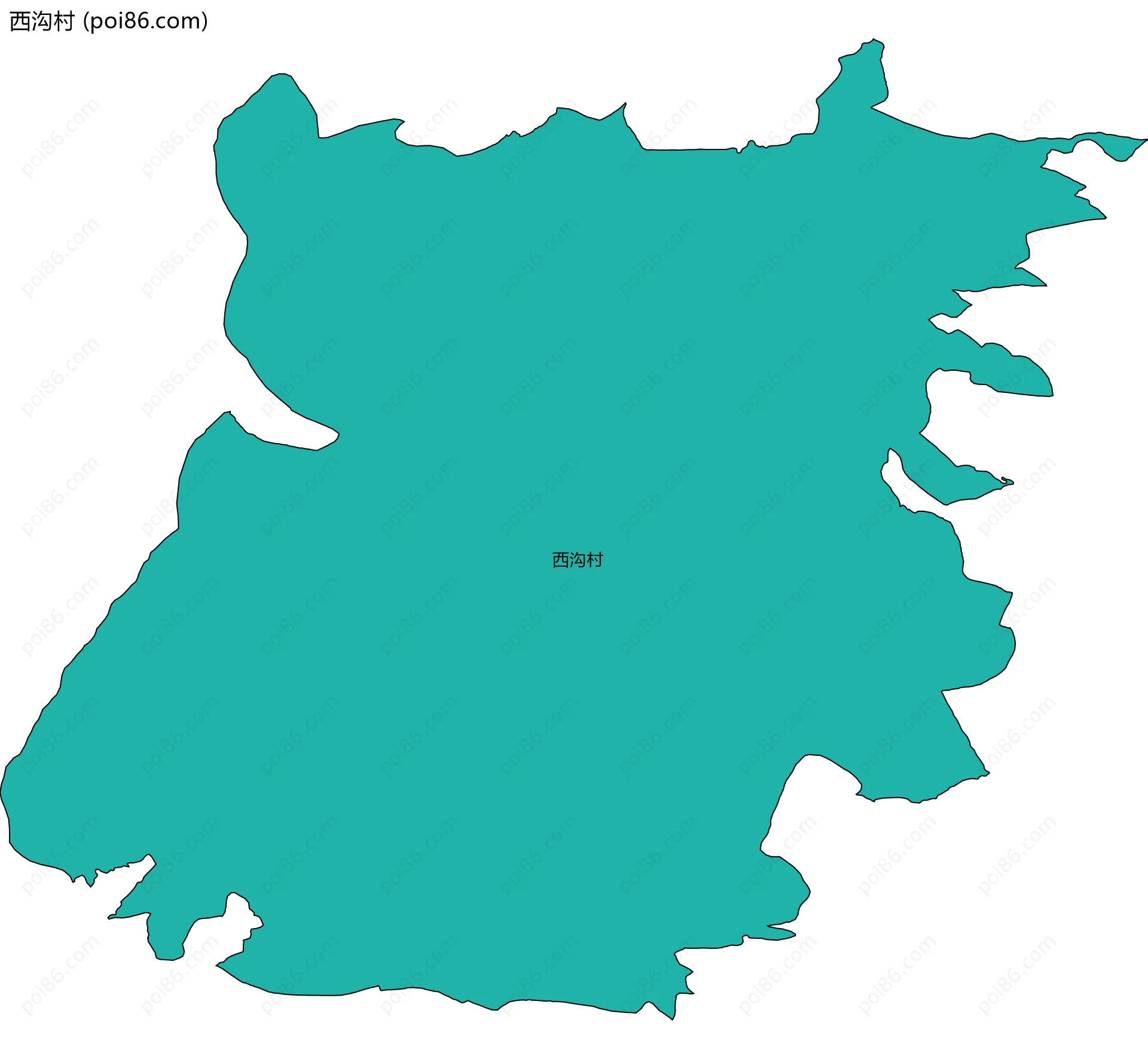 西沟村边界地图