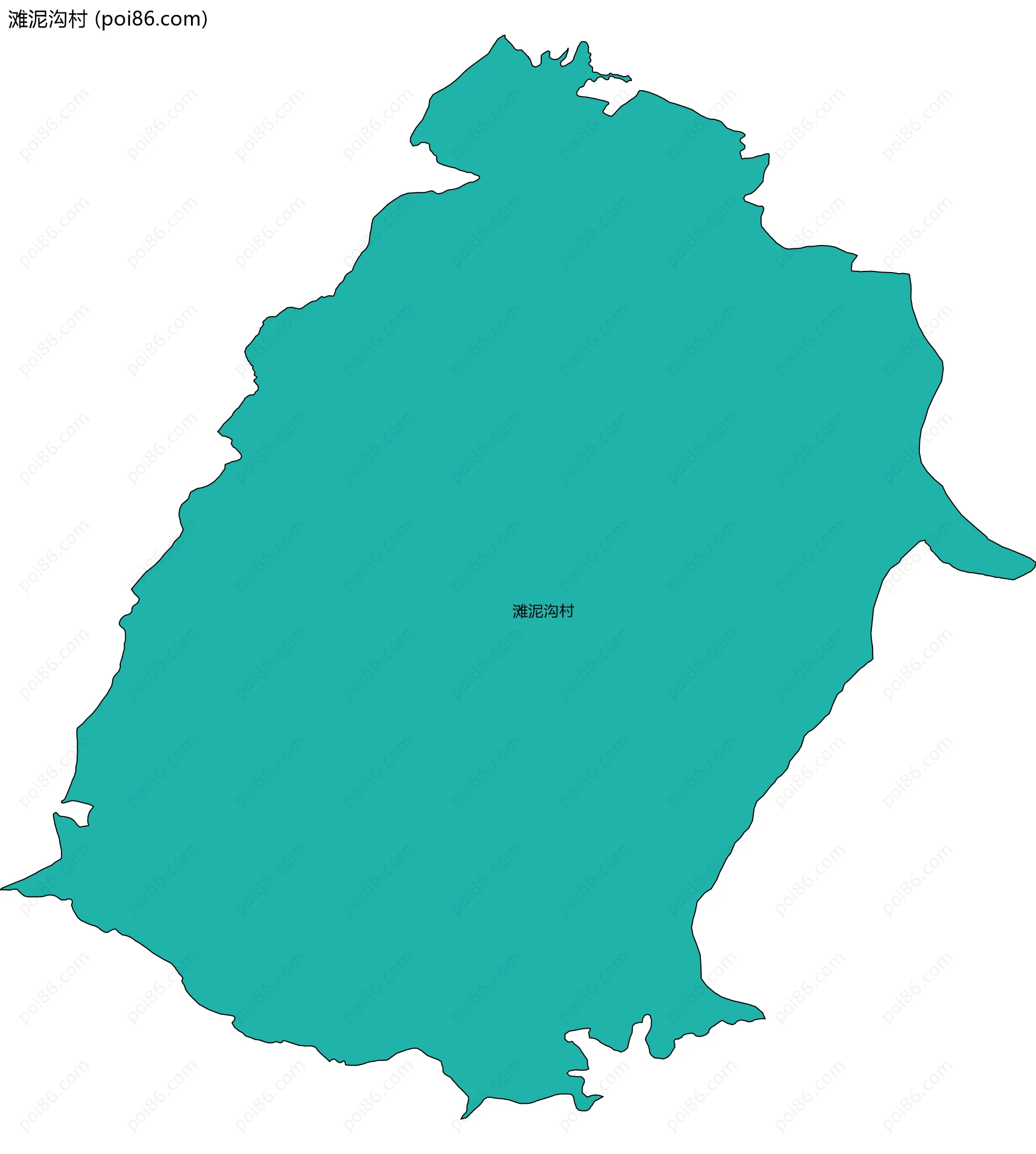 滩泥沟村边界地图