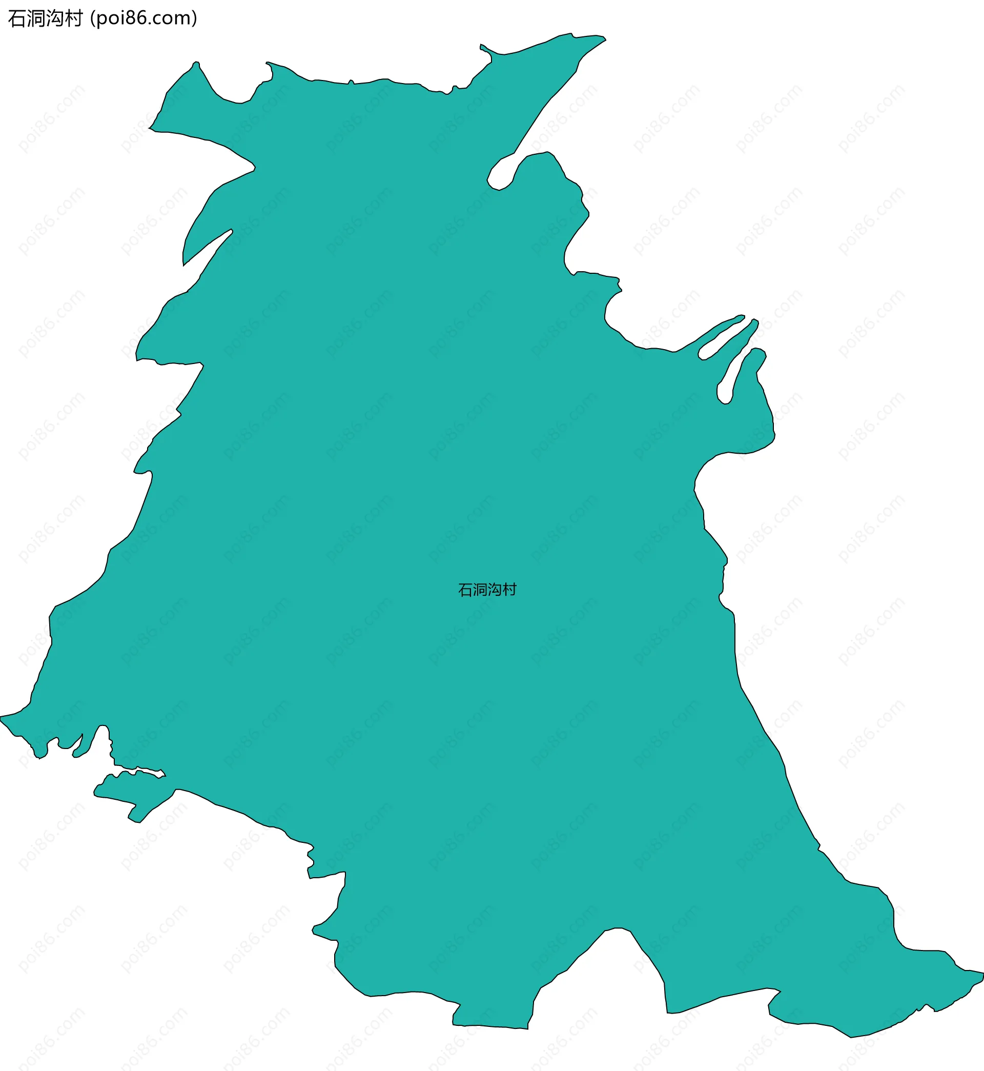 石洞沟村边界地图