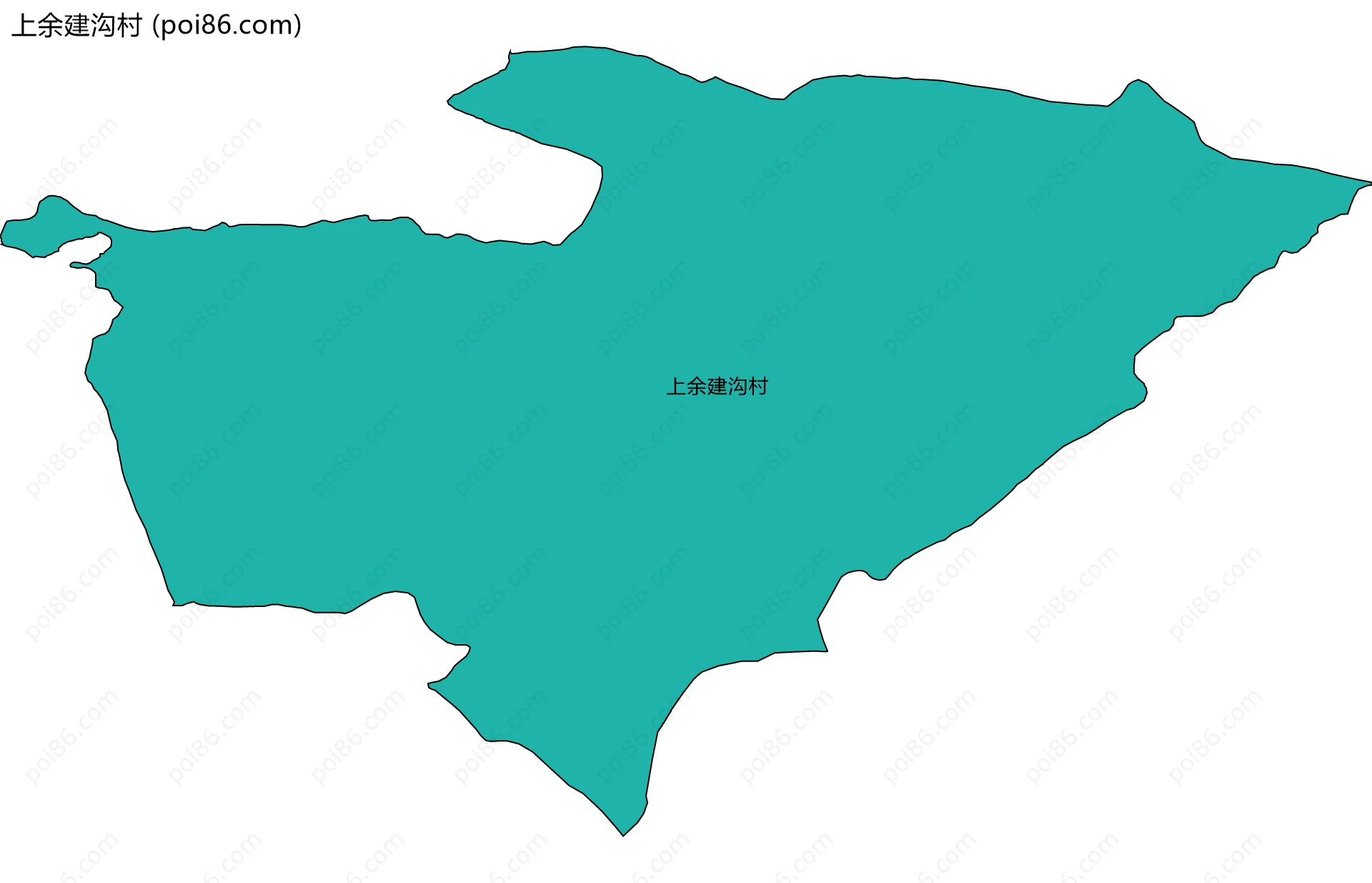 上余建沟村边界地图