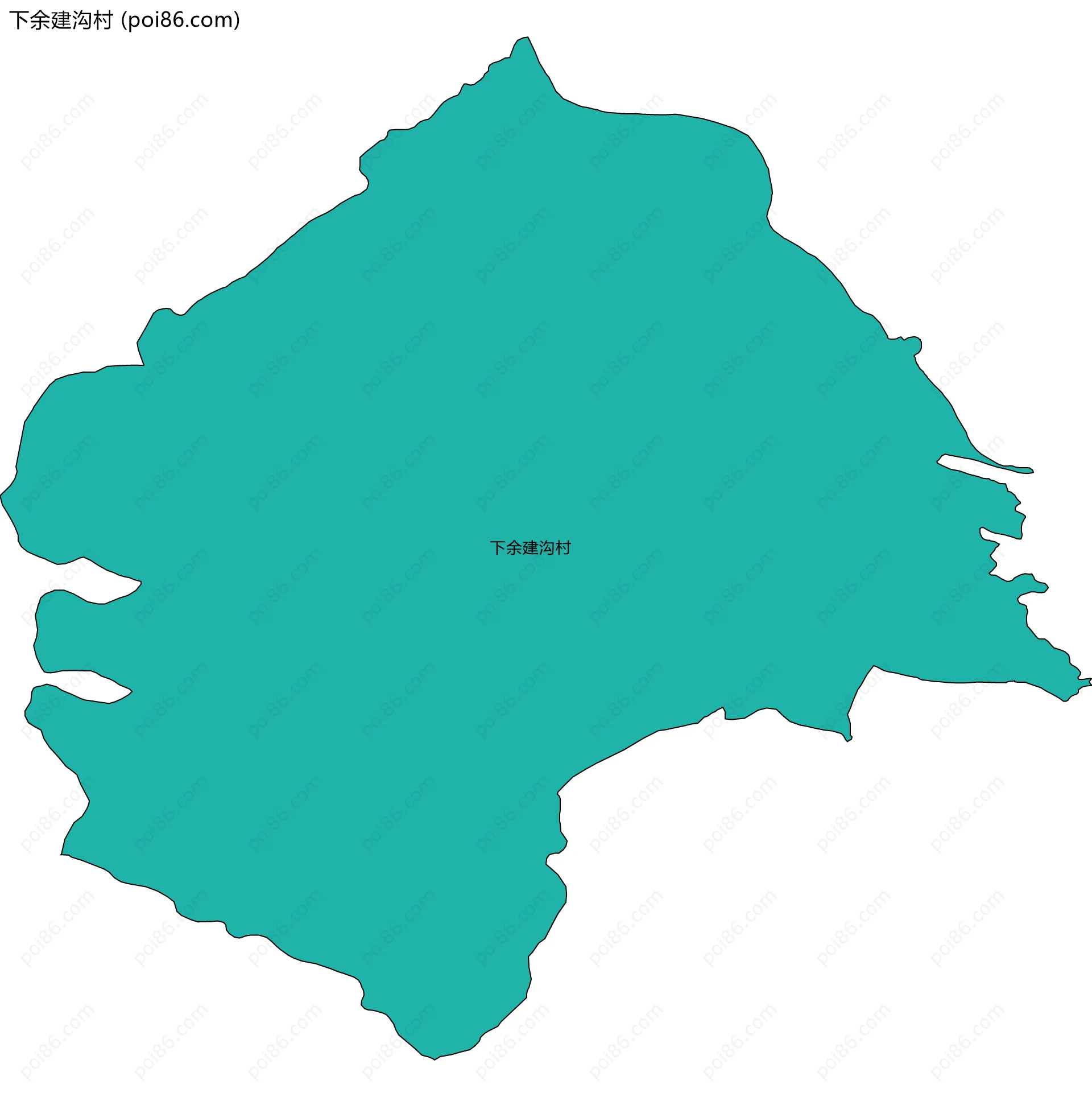 下余建沟村边界地图