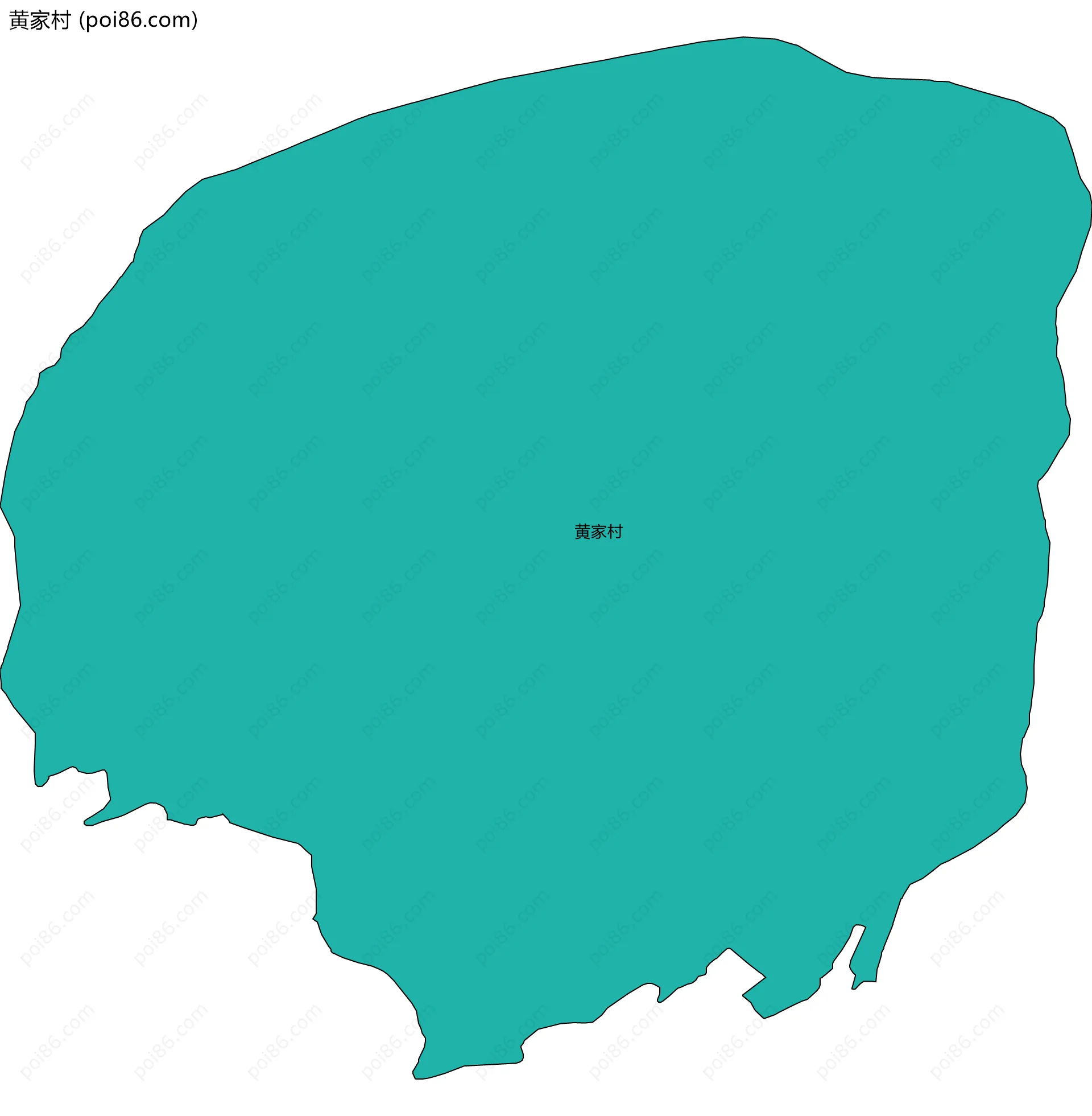 黄家村边界地图