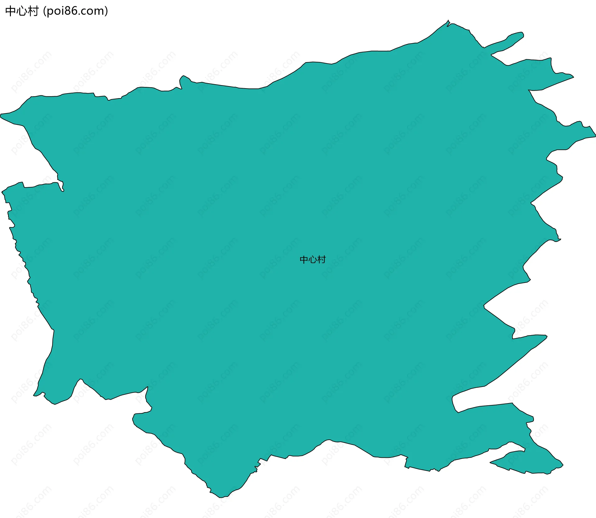 中心村边界地图