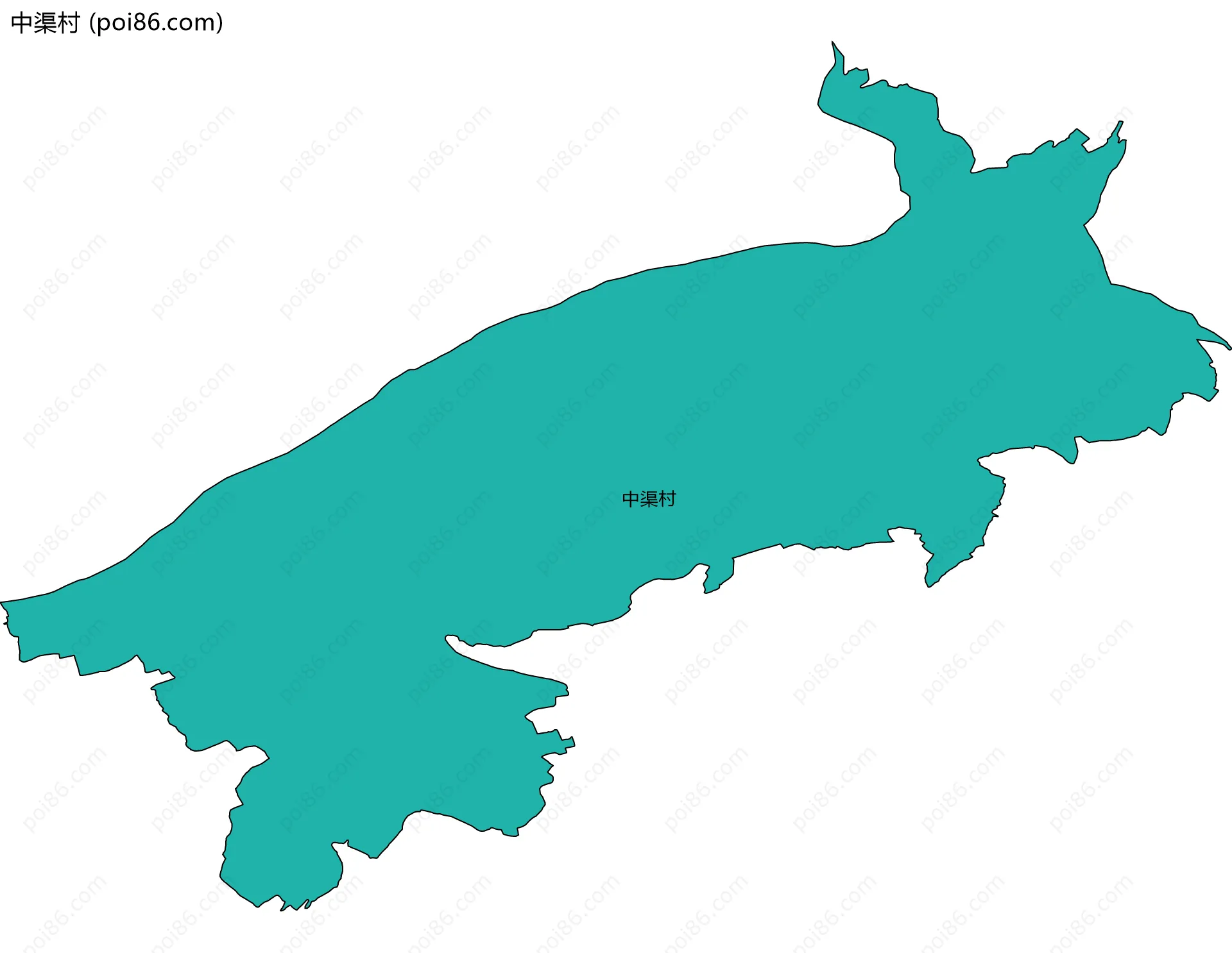 中渠村边界地图