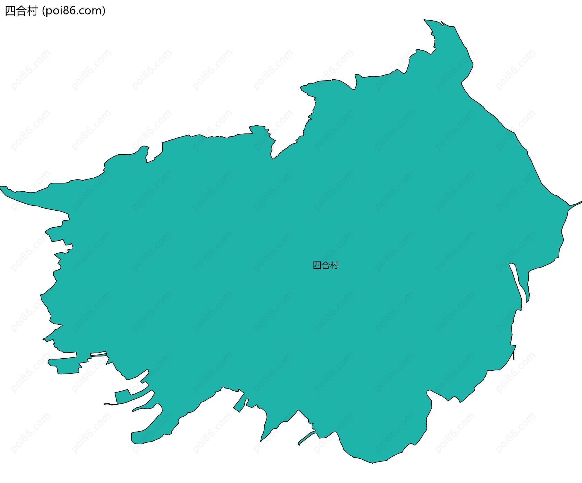 四合村边界地图