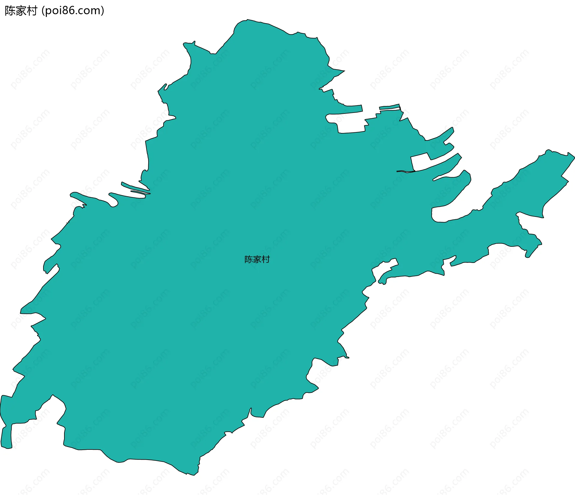 陈家村边界地图