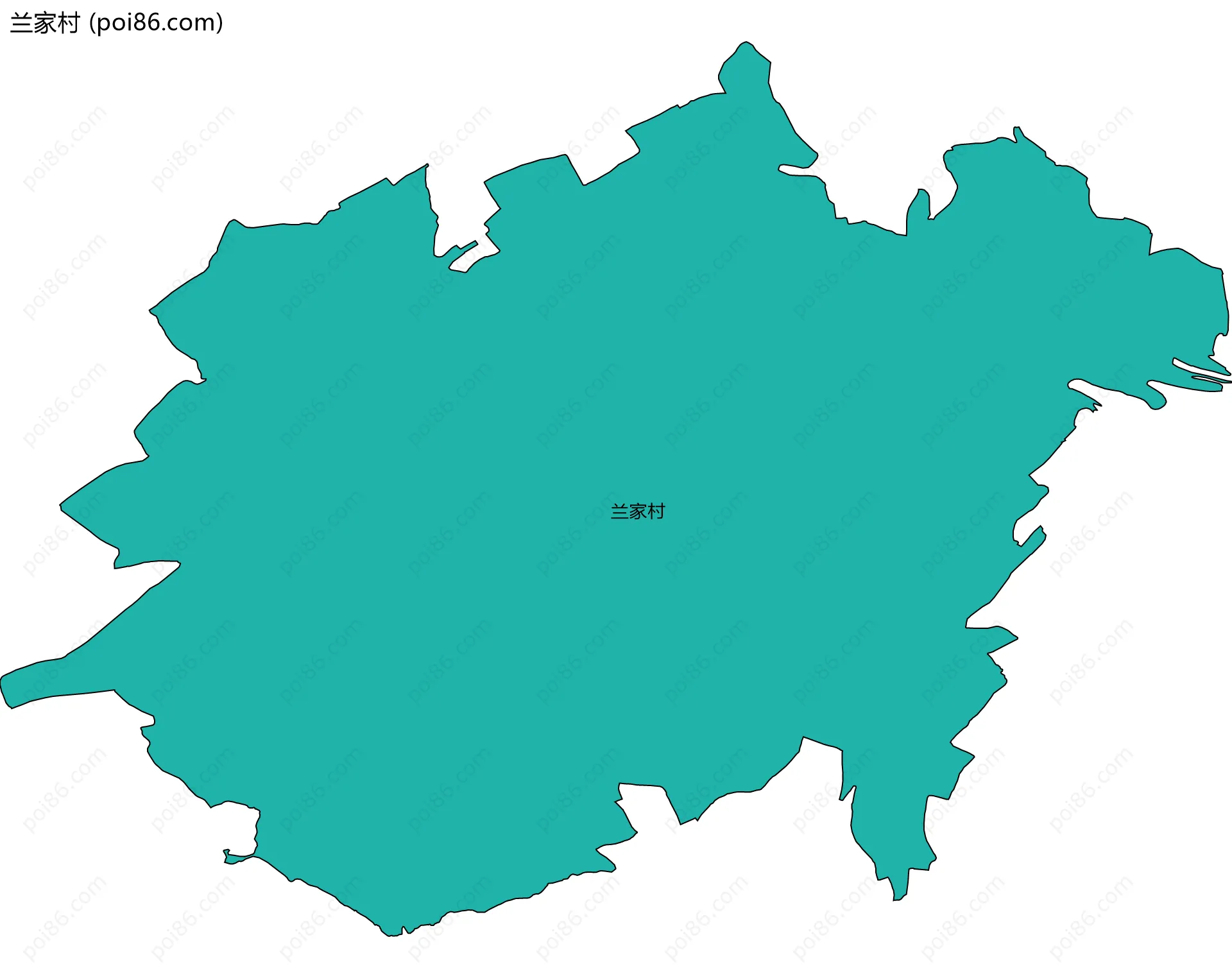 兰家村边界地图