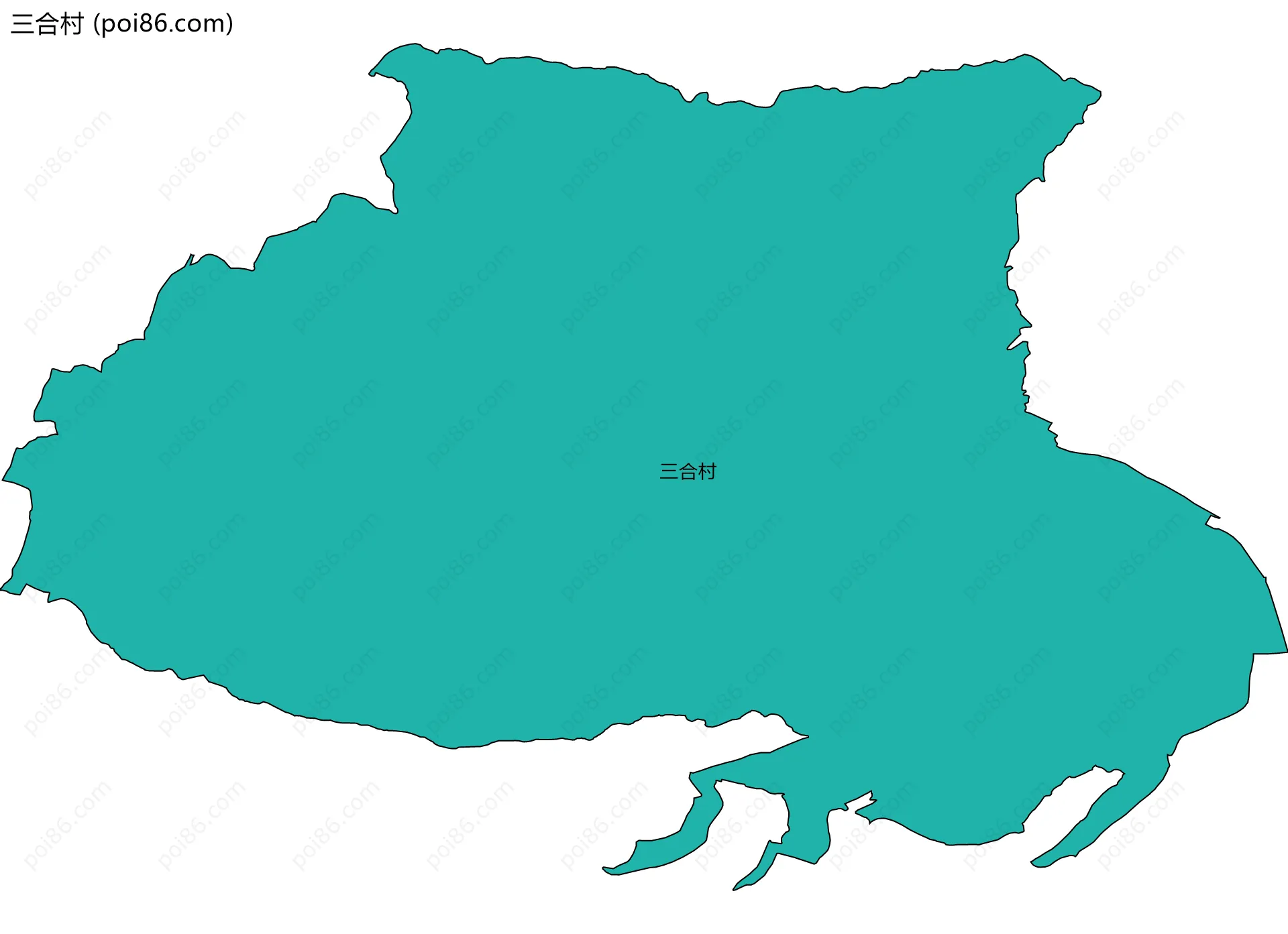 三合村边界地图