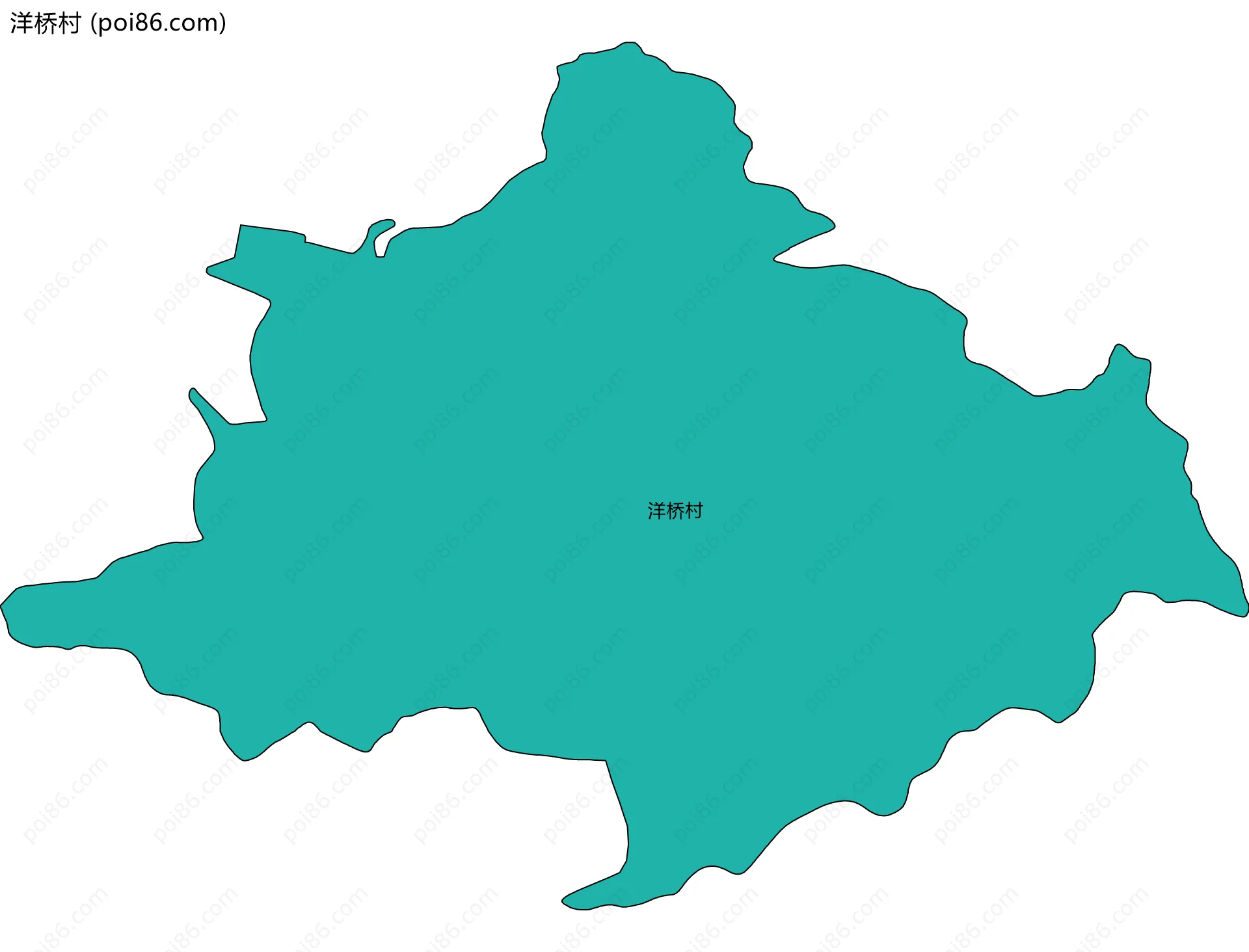洋桥村边界地图