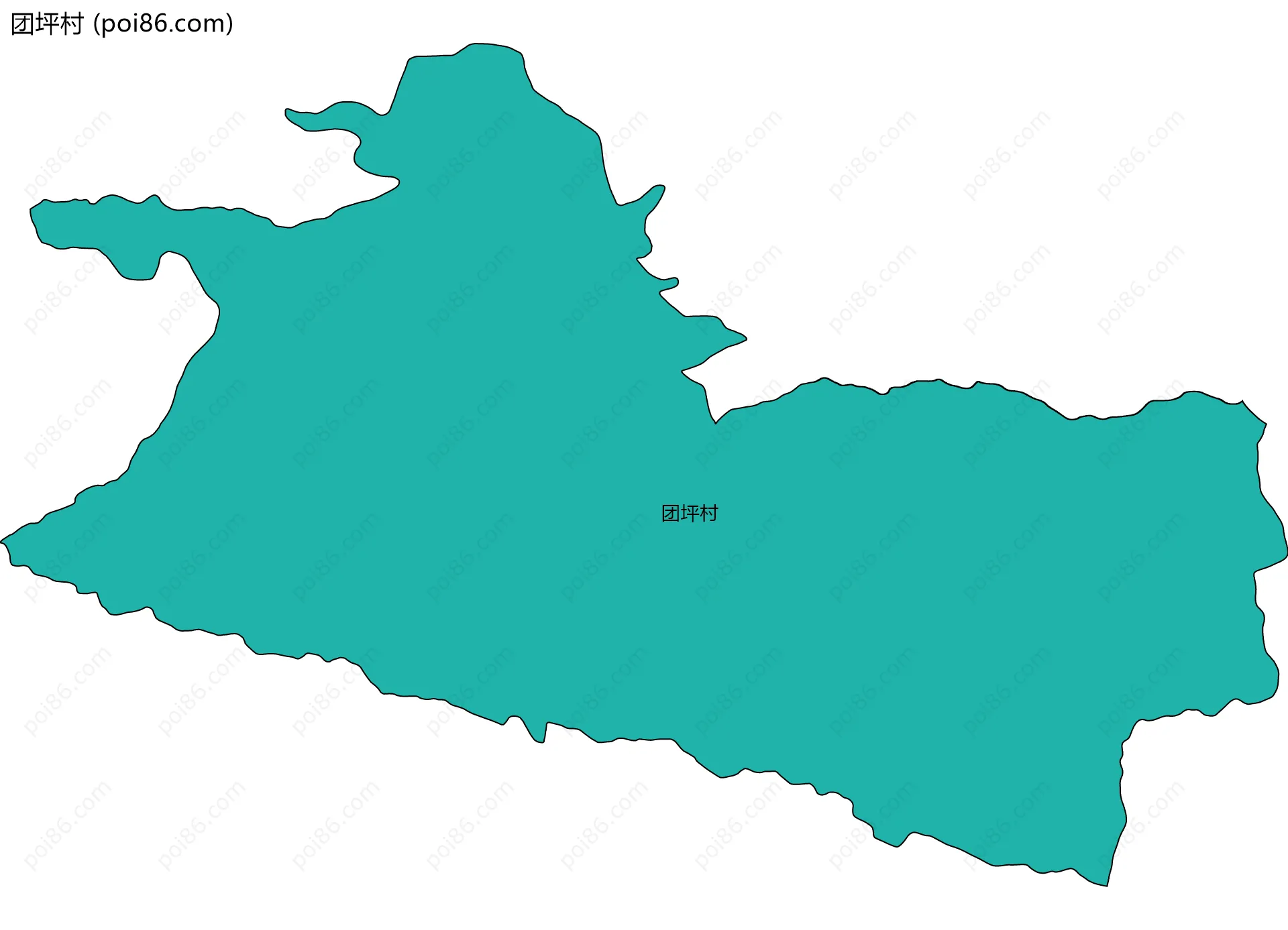 团坪村边界地图