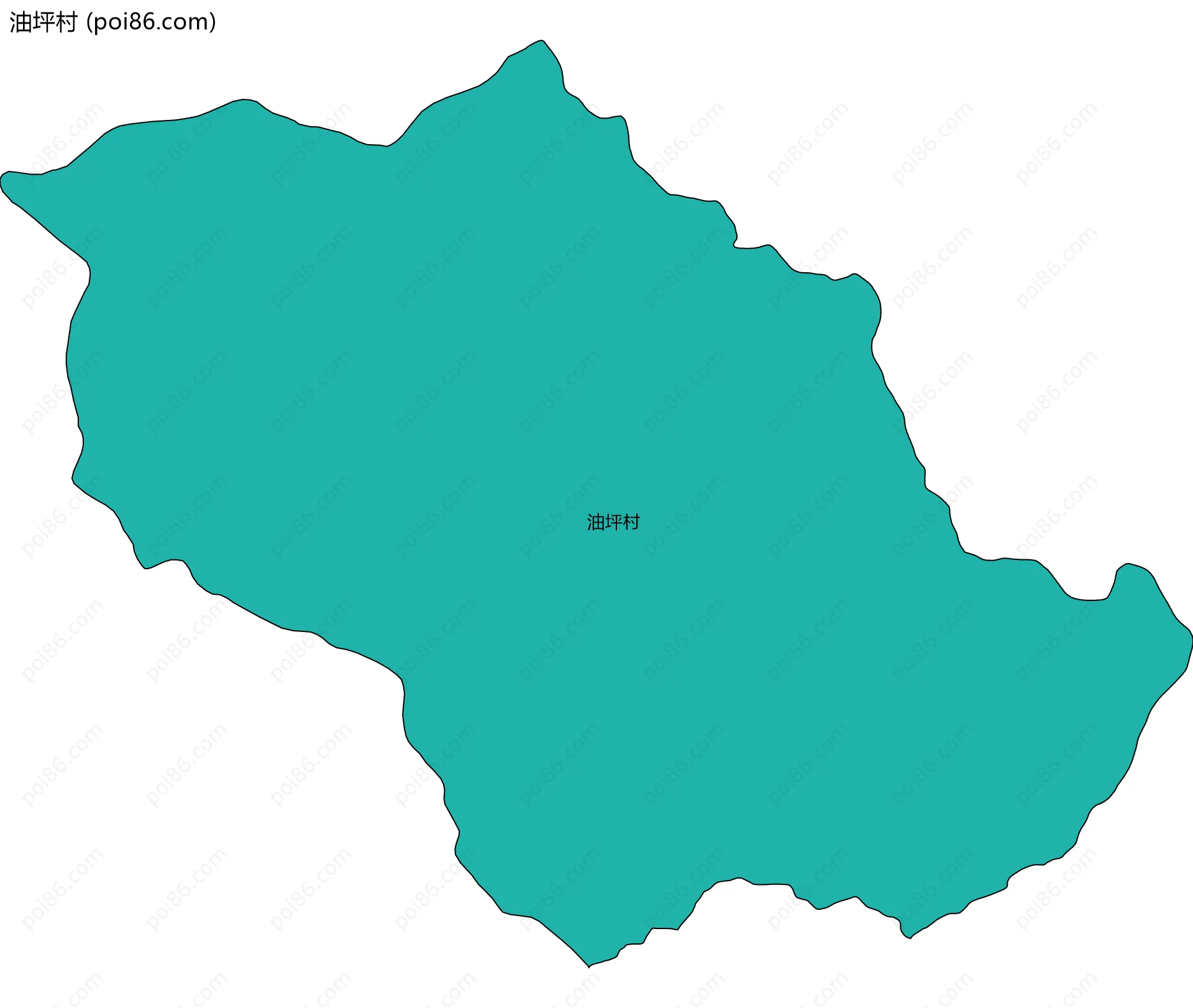 油坪村边界地图