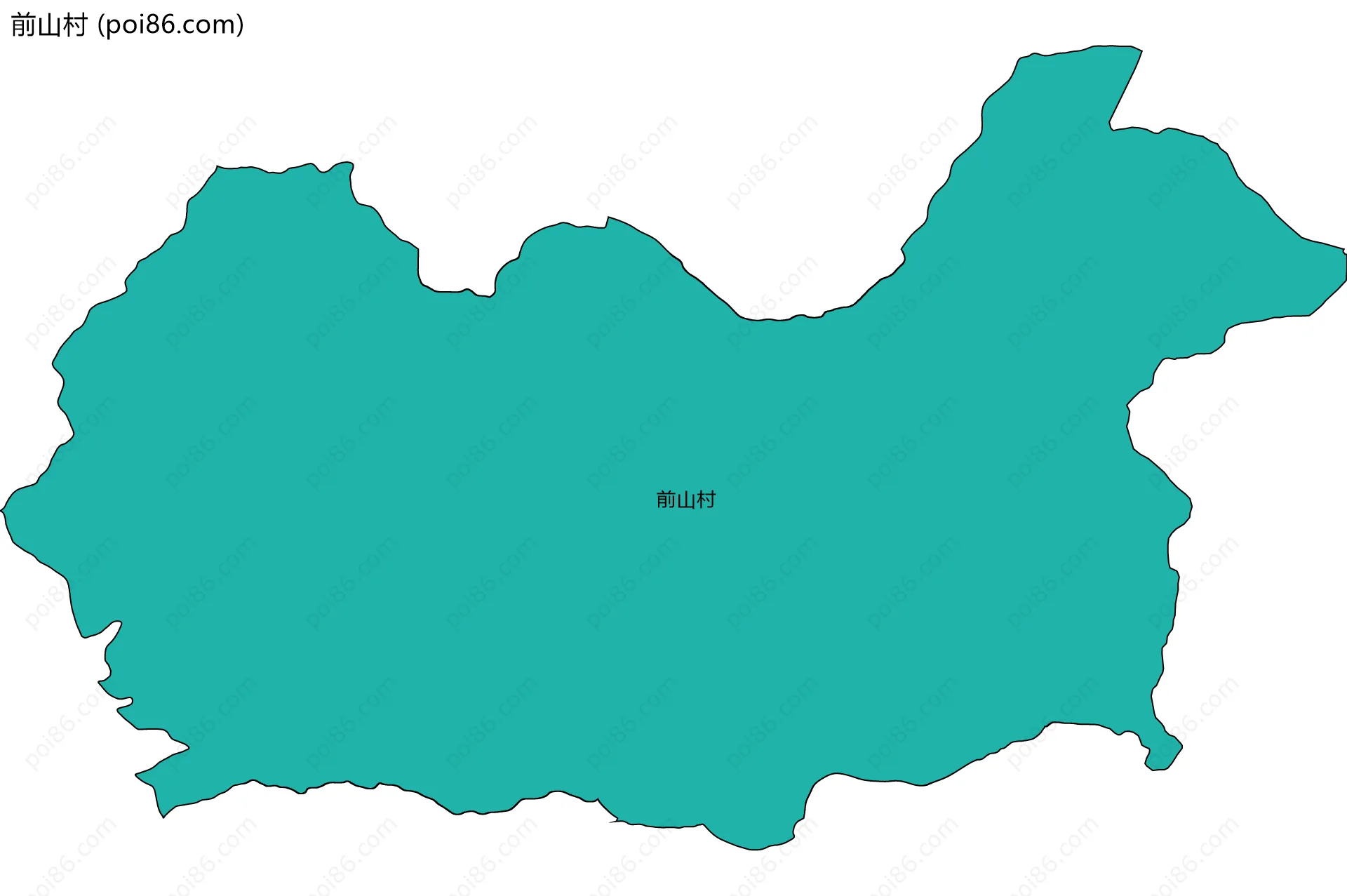 前山村边界地图