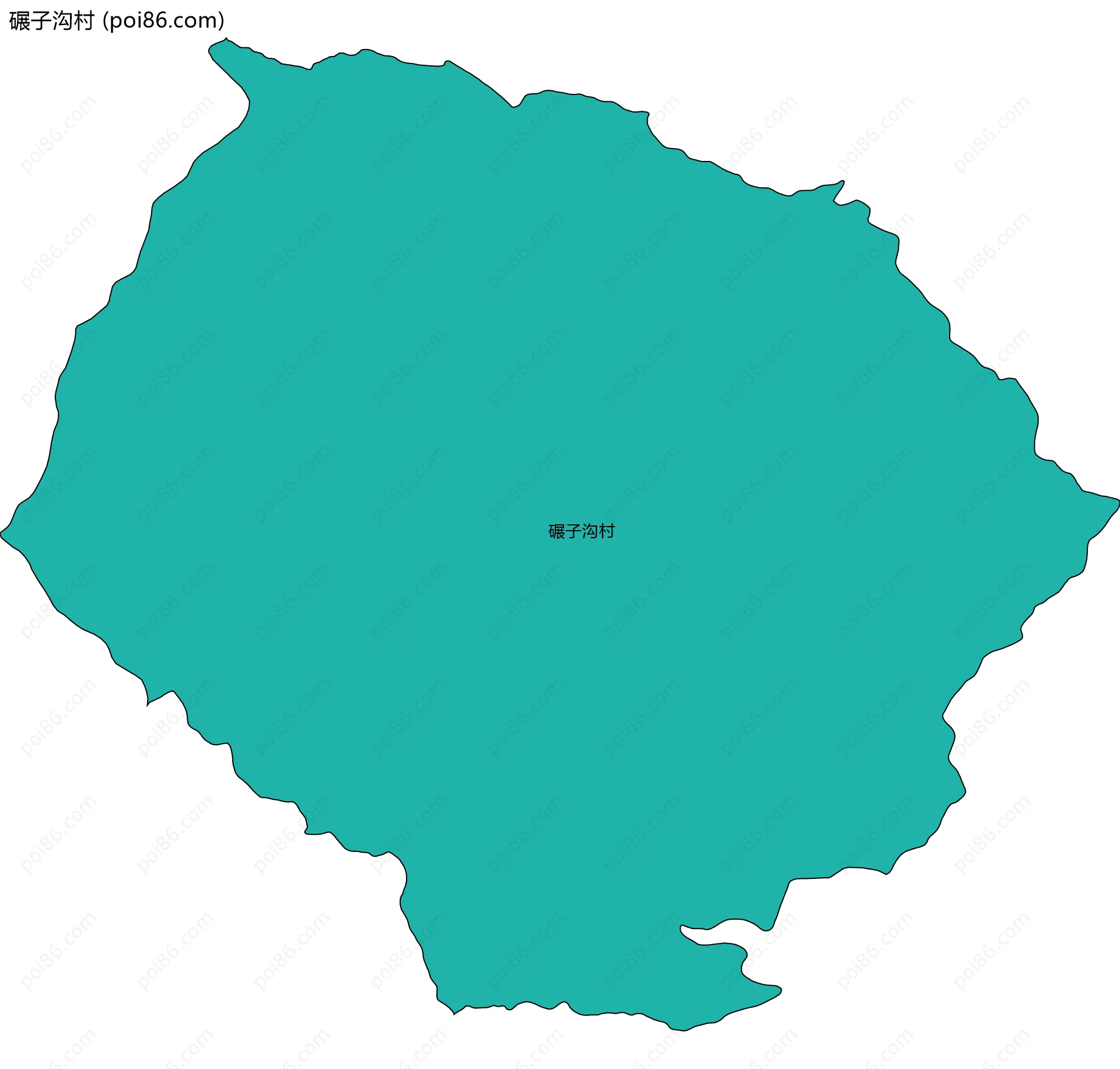 碾子沟村边界地图