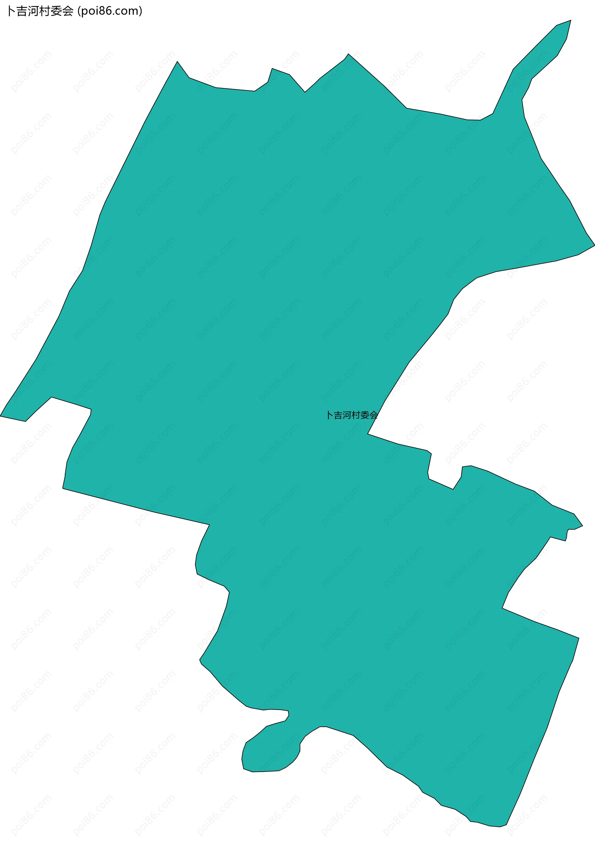 卜吉河村委会边界地图