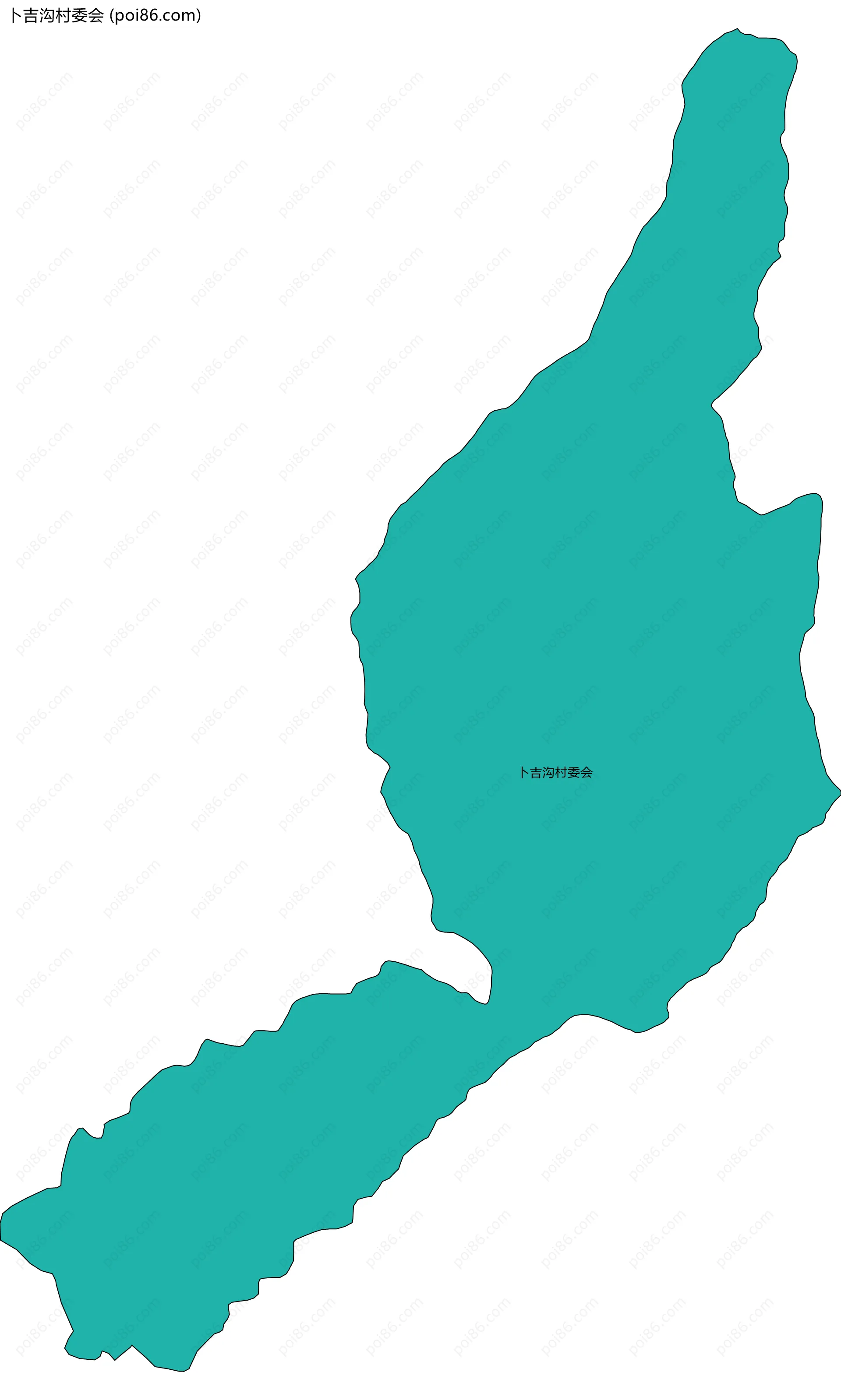 卜吉沟村委会边界地图