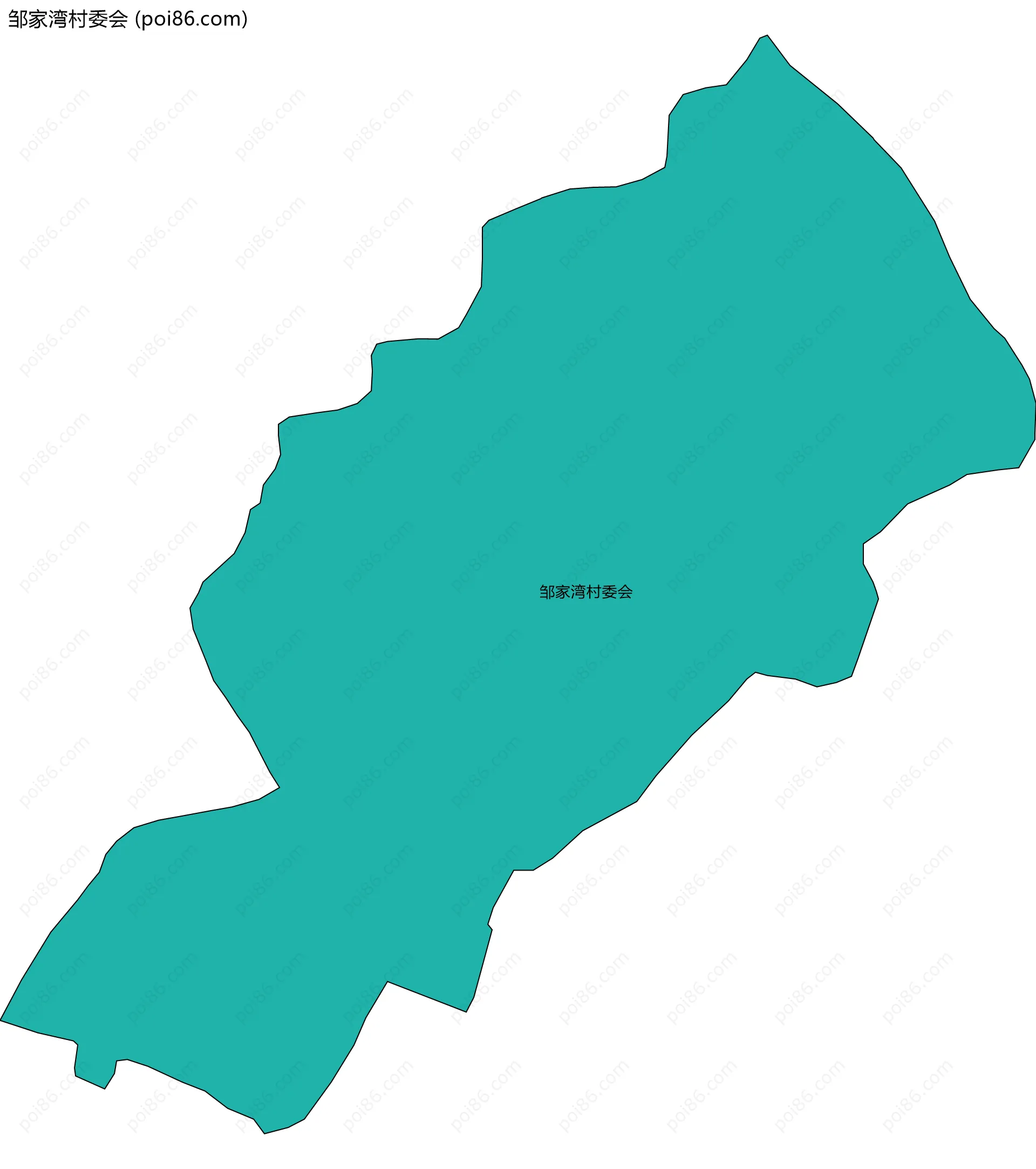 邹家湾村委会边界地图