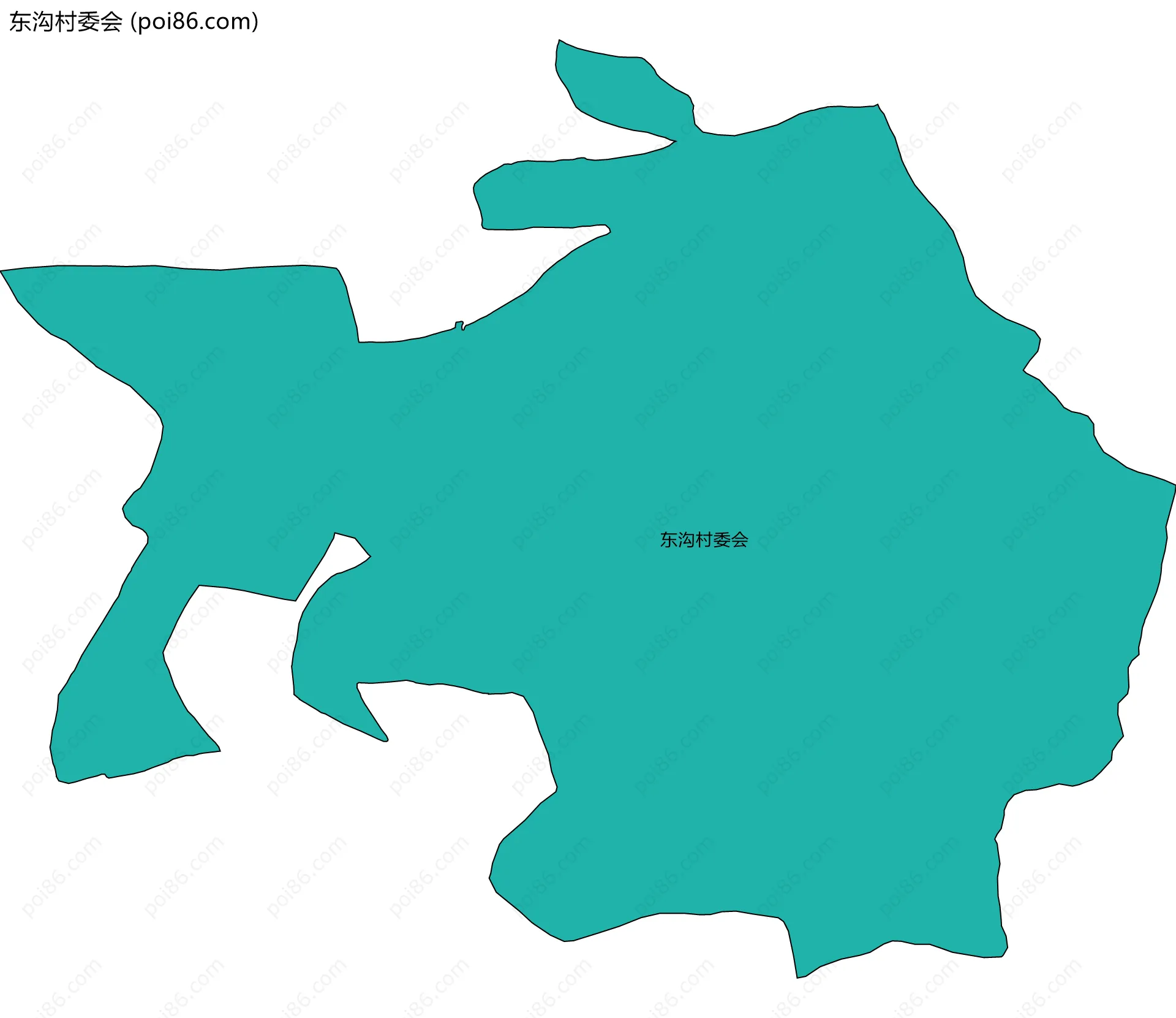 东沟村委会边界地图