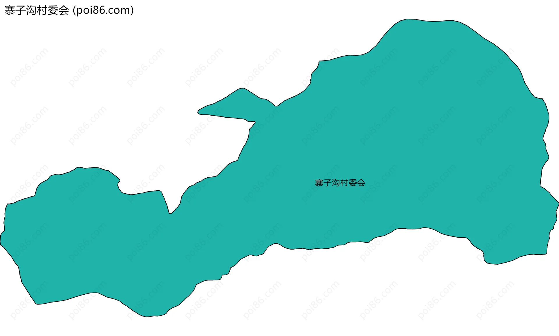 寨子沟村委会边界地图