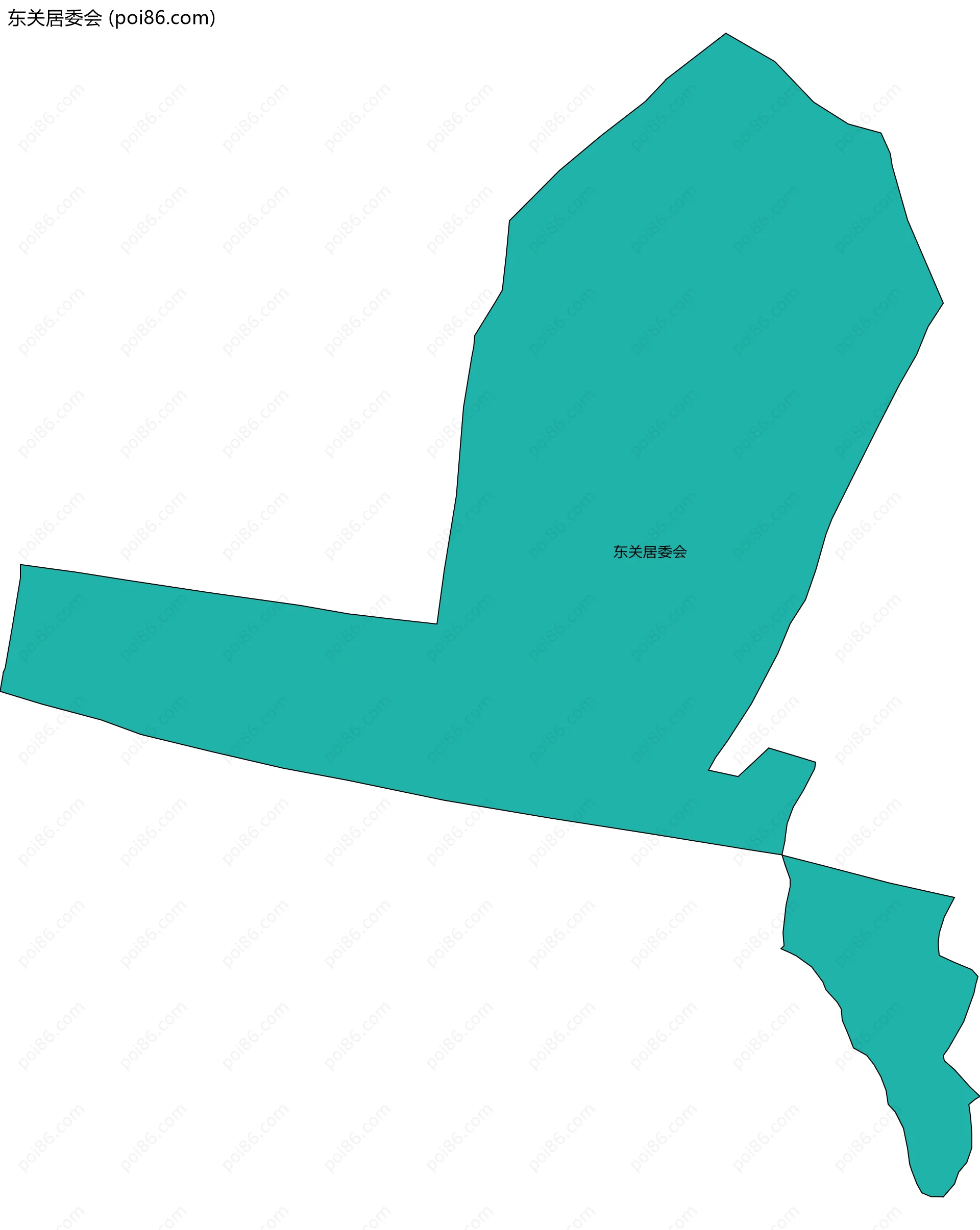 东关居委会边界地图