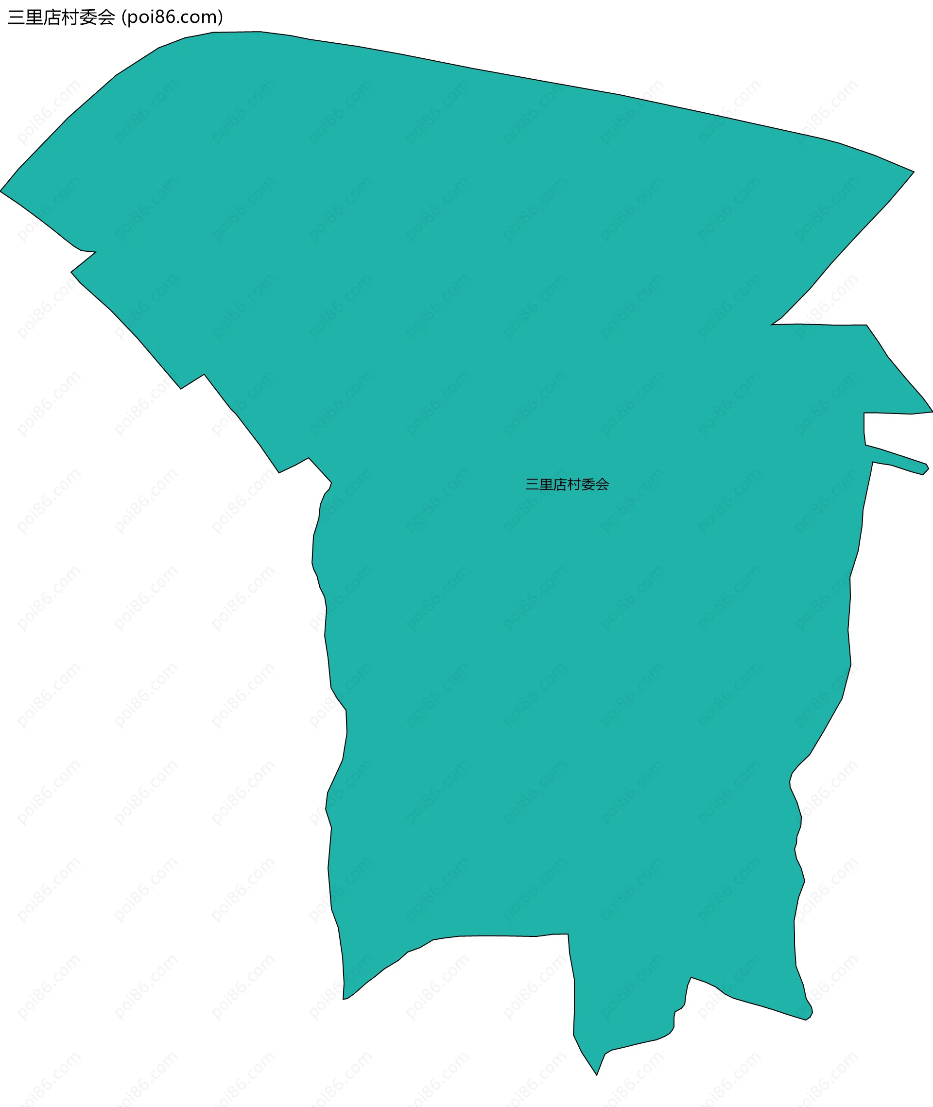 三里店村委会边界地图