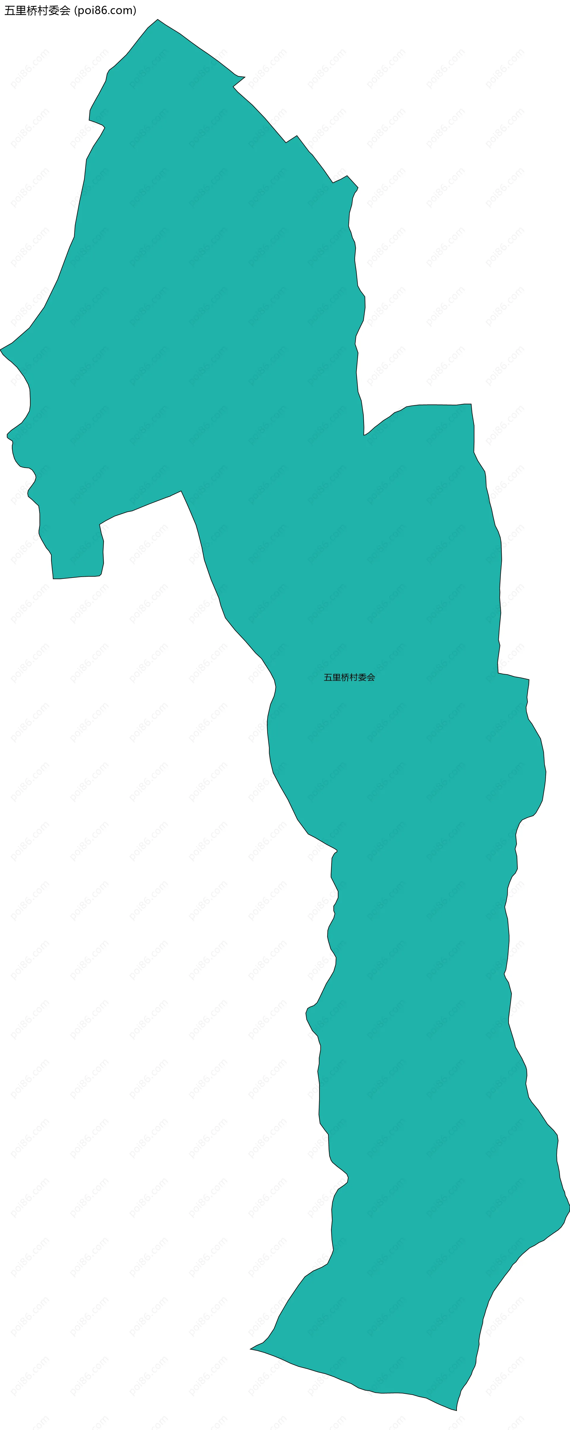 五里桥村委会边界地图