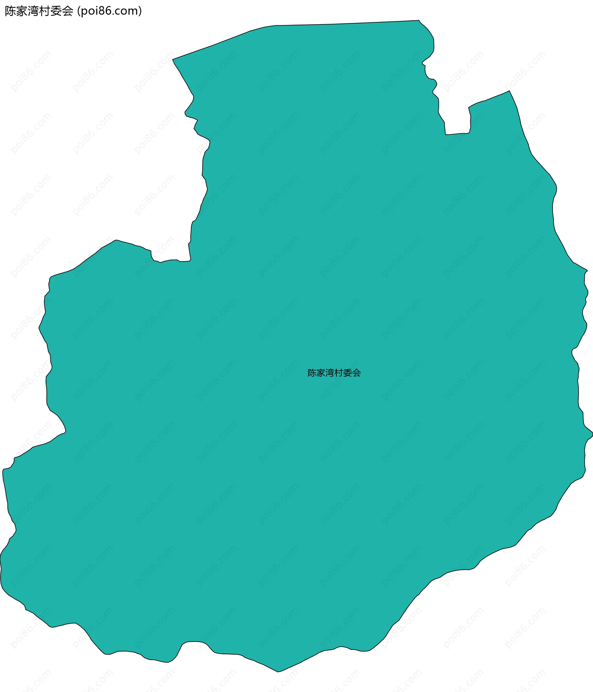 陈家湾村委会边界地图