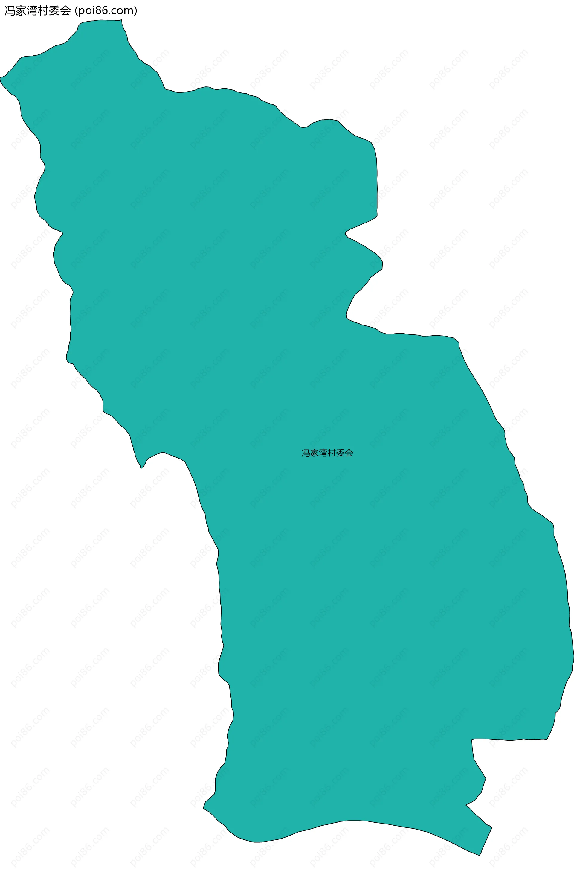 冯家湾村委会边界地图